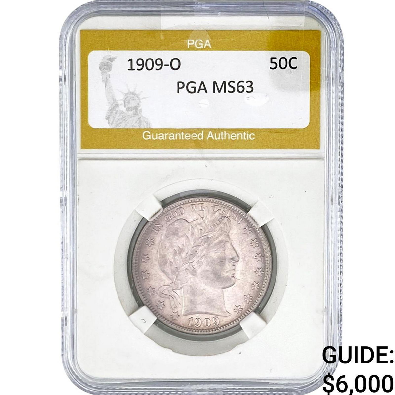 1909-O Barber Half Dollar PGA MS63 (1 of 2)