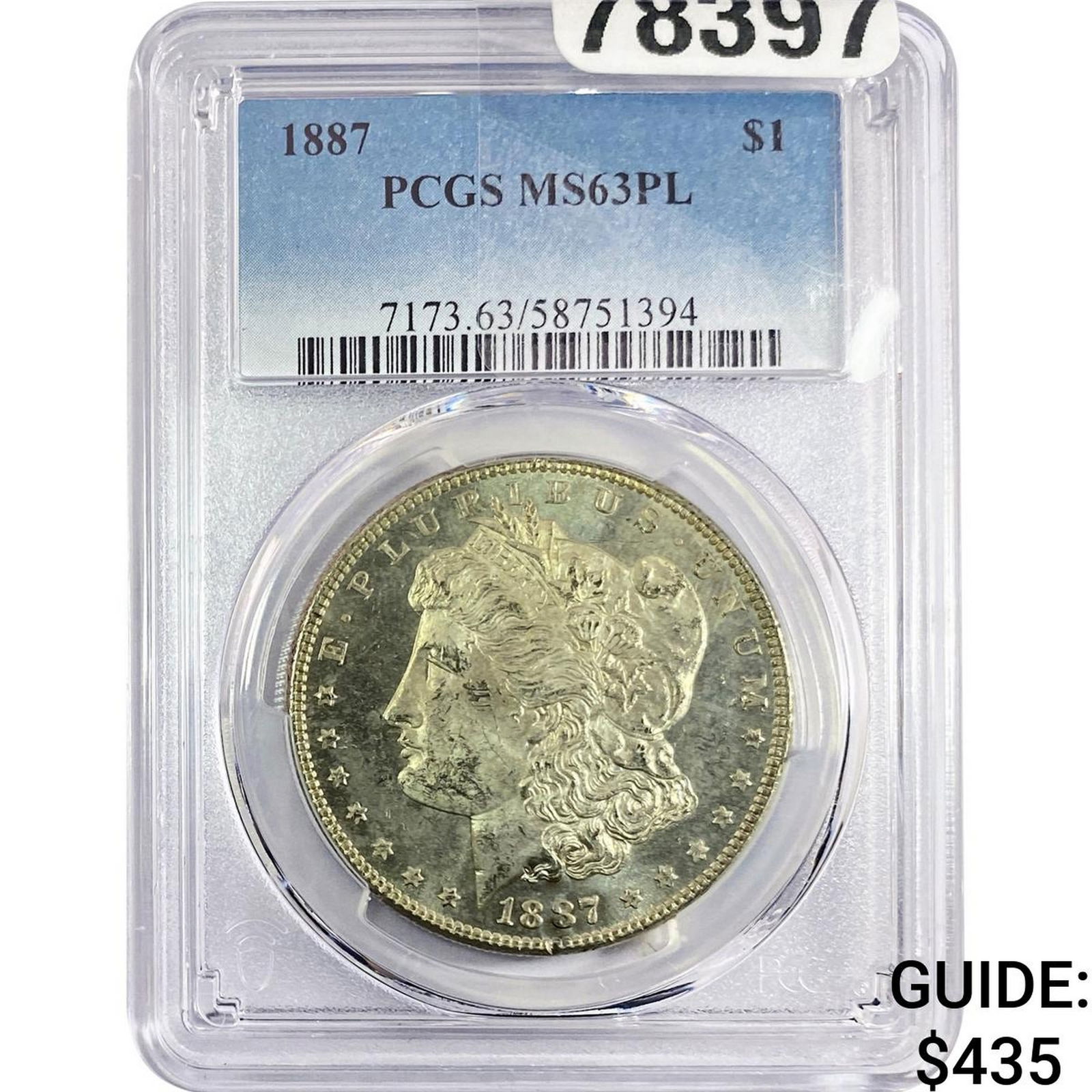 1887 Morgan Silver Dollar PCGS MS63 PL (1 of 2)