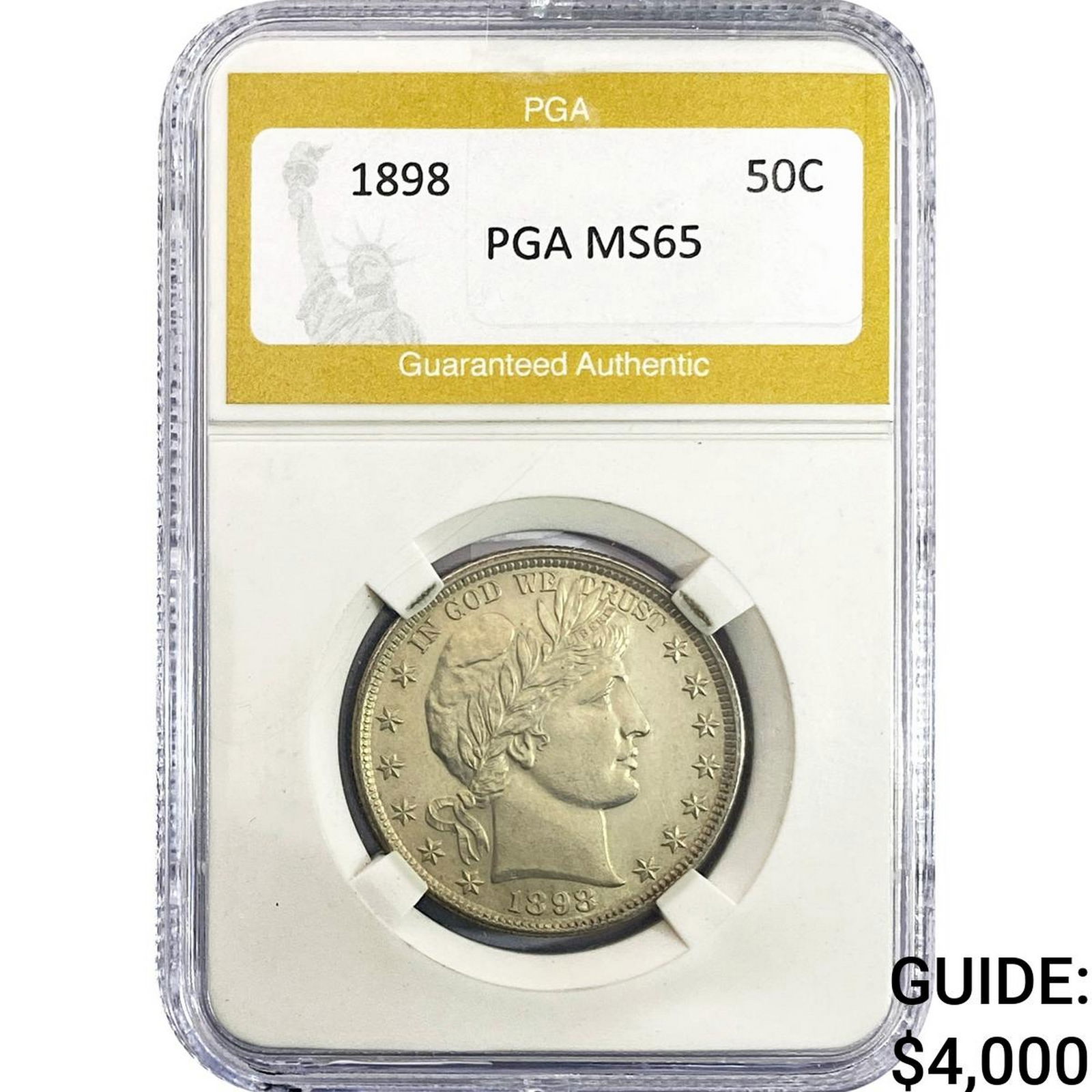 1898 Barber Half Dollar PGA MS65 (1 of 2)