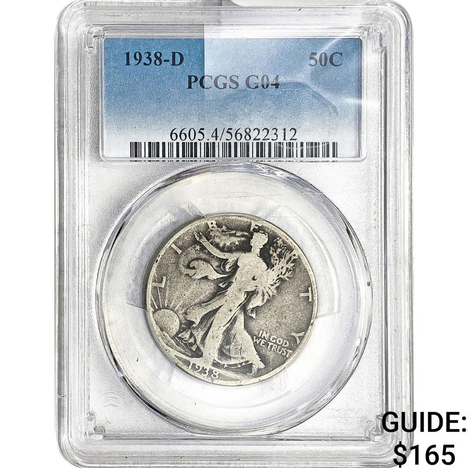 1938-D Walking Liberty Half Dollar PCGS G04 Key: 1938-D Walking Liberty Half Dollar PCGS G04 Key