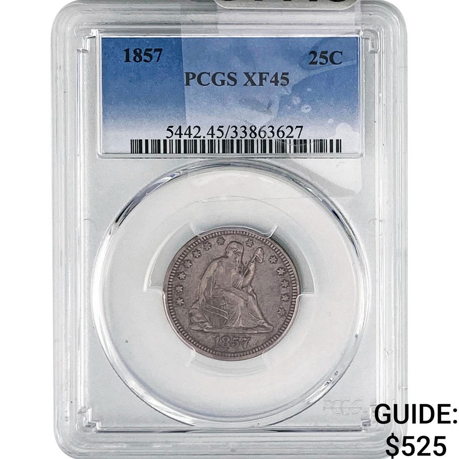 1857 Seated Liberty Quarter PCGS XF45 (1 of 2)