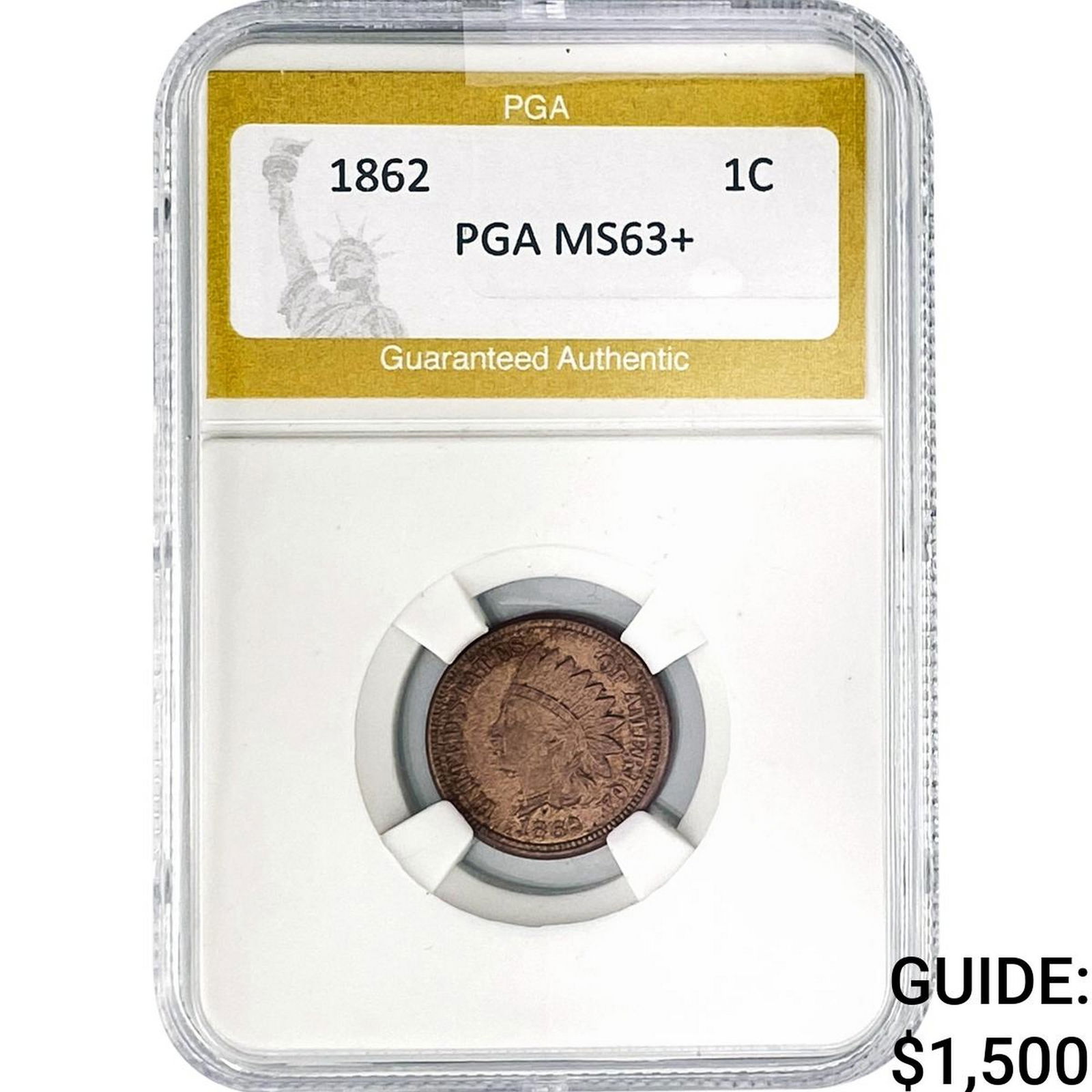 1862 Indian Head Cent PGA MS63+ (1 of 2)
