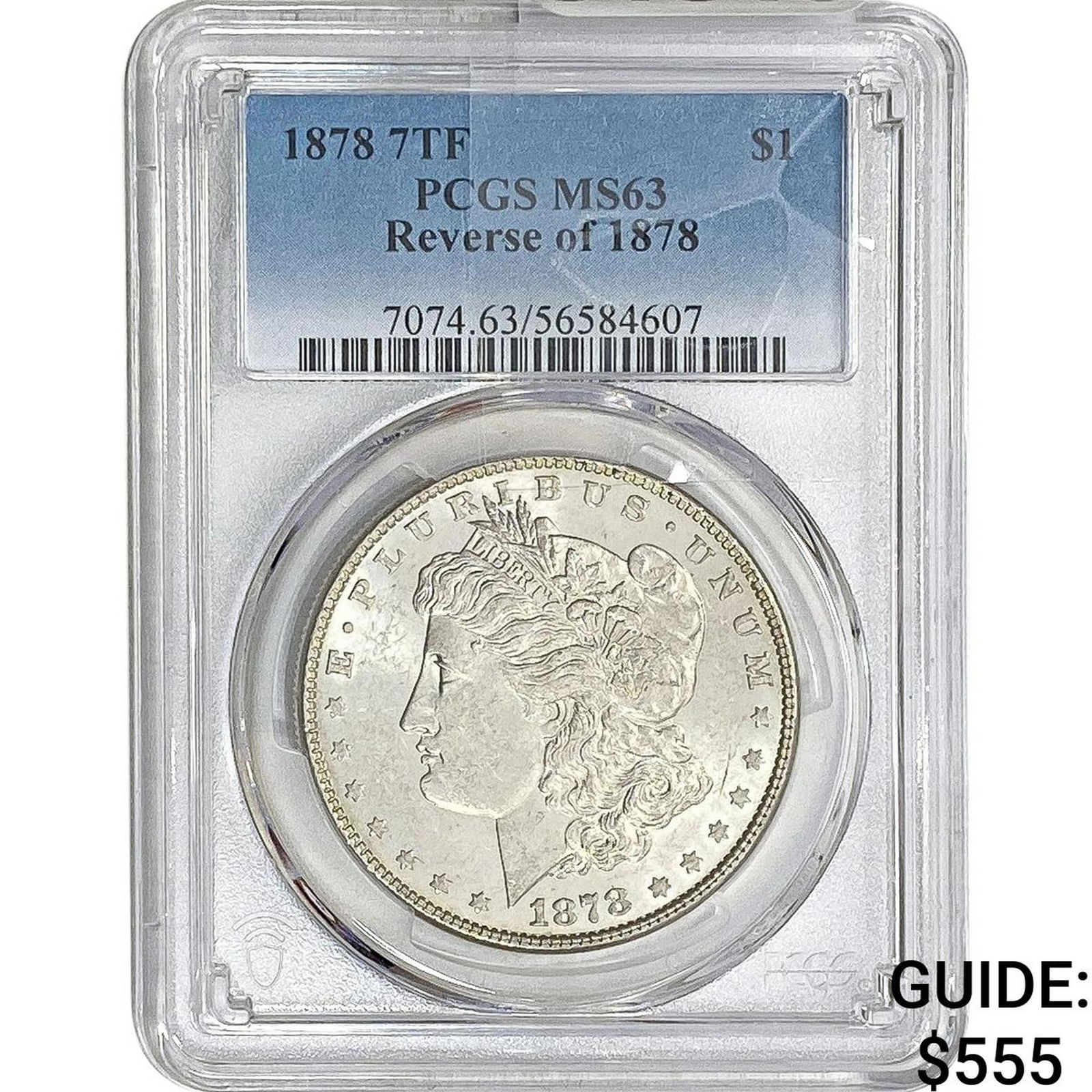 1878 Rev. 1878 Morgan Silver Dollar PCGS MS63: 1878 Rev. 1878 Morgan Silver Dollar PCGS MS63