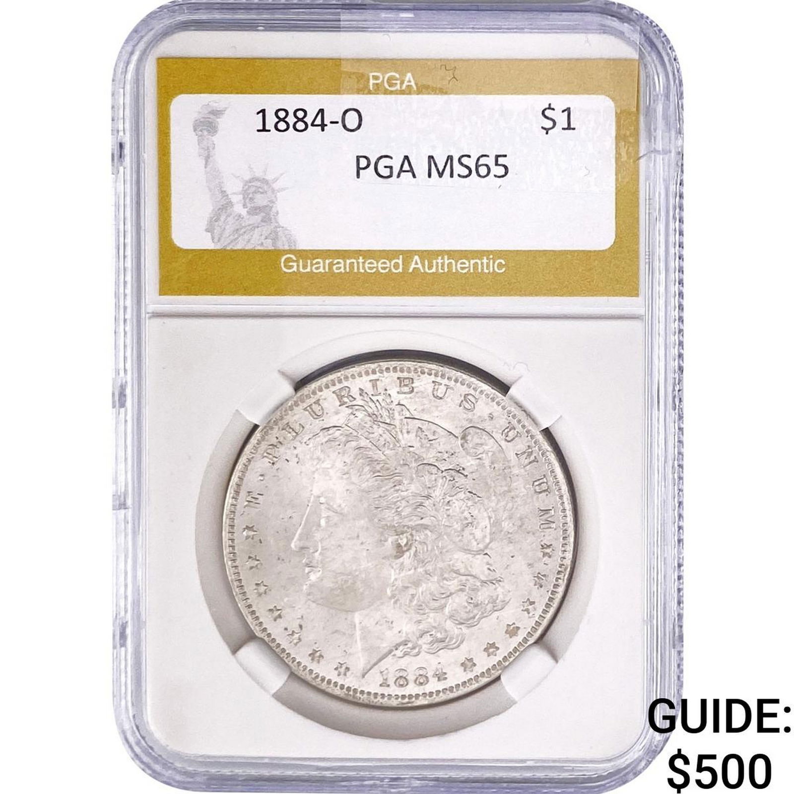 1884-O Morgan Silver Dollar PGA MS65 (1 of 2)