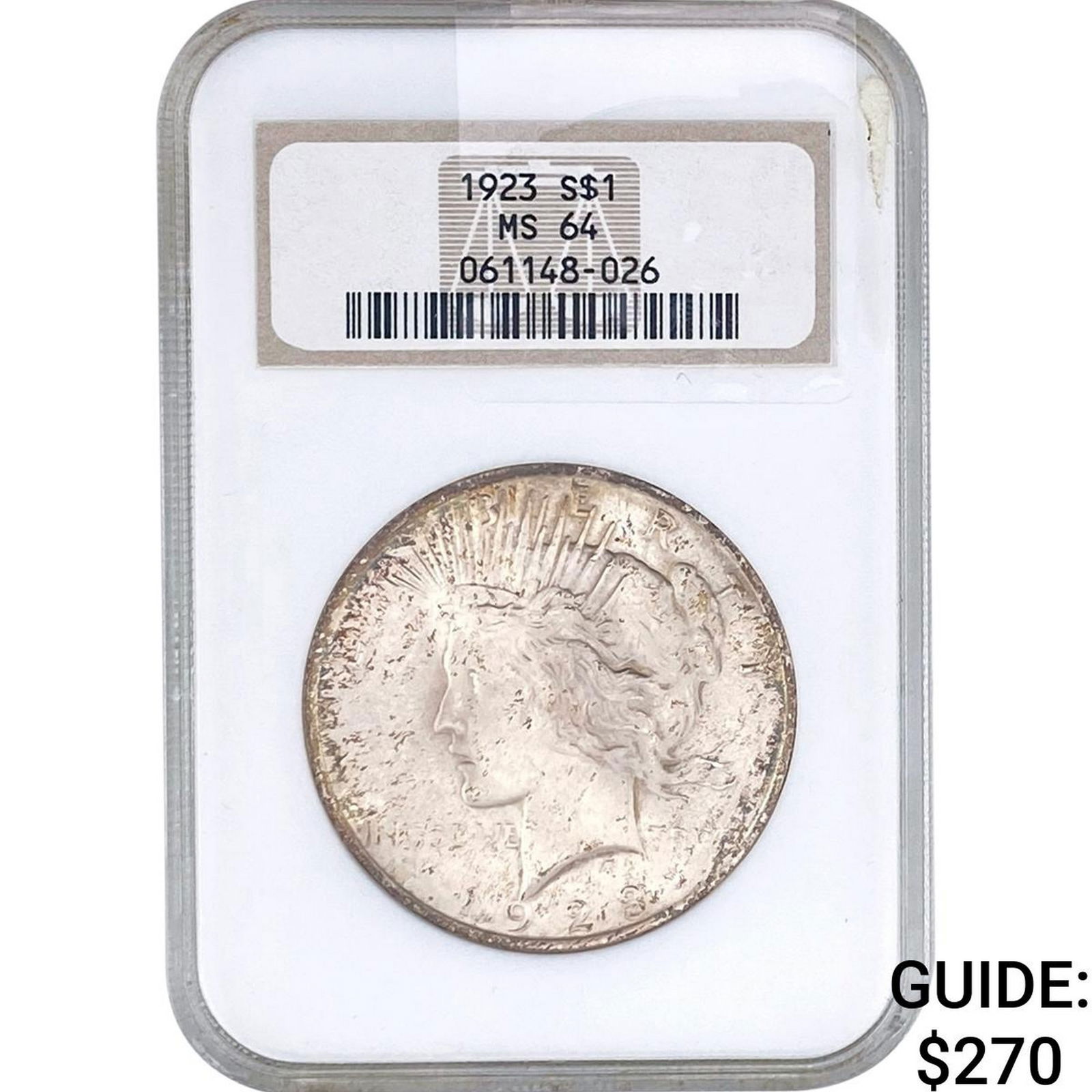 1923 Silver Peace Dollar NGC MS64: 1923 Silver Peace Dollar NGC MS64