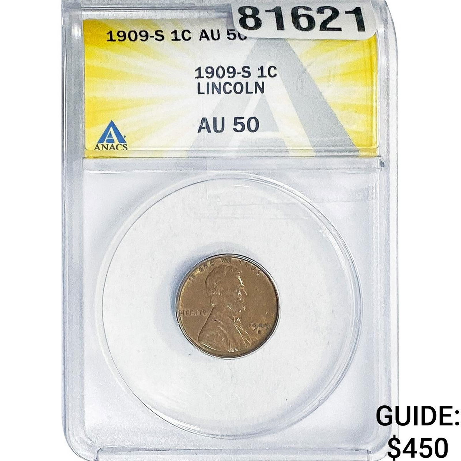 1909-S Wheat Cent ANACS AU50 (1 of 2)
