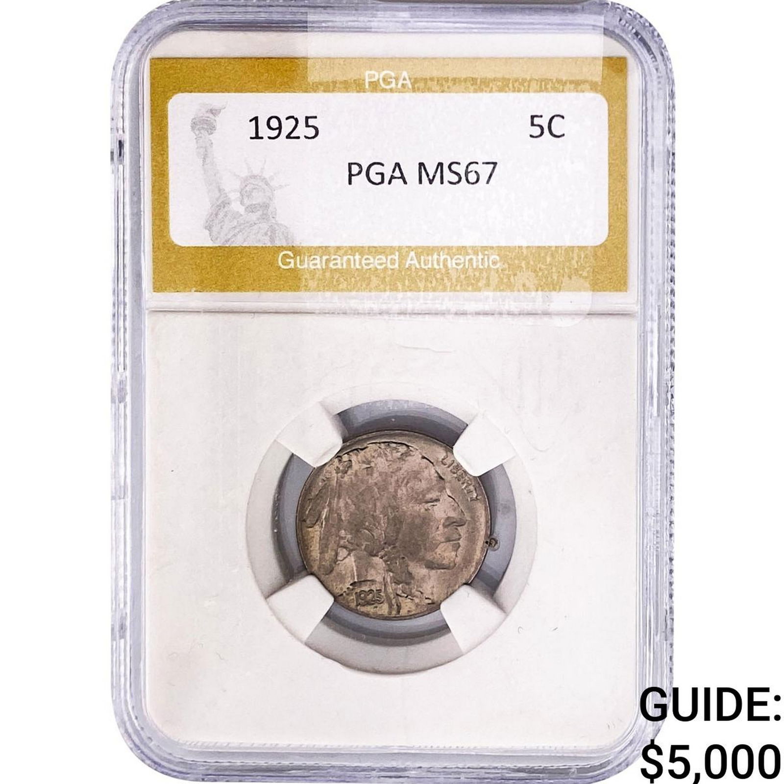 1925 Buffalo Nickel PGA MS67: 1925 Buffalo Nickel PGA MS67