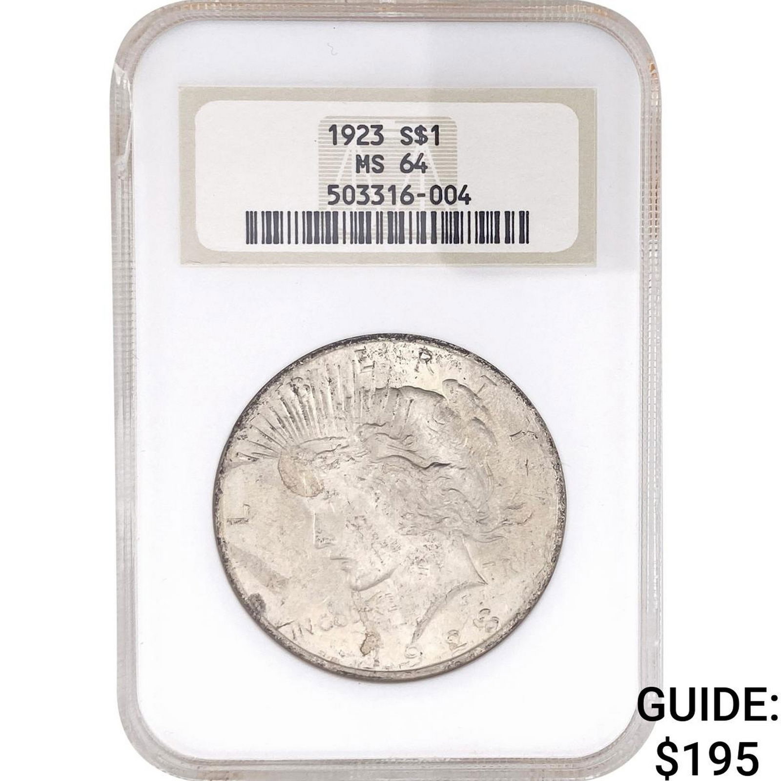 1923 Silver Peace Dollar NGC MS64 (1 of 2)