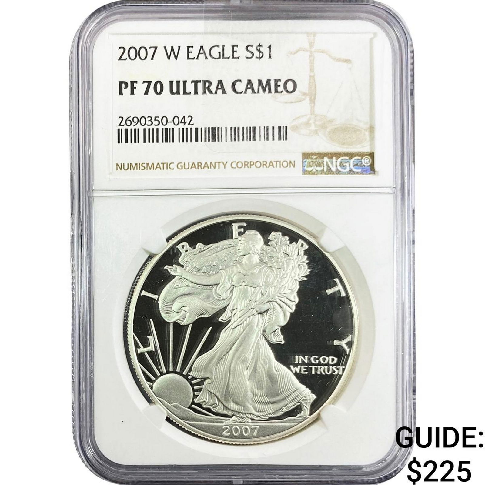 2007-W Silver Eagle NGC PF70 Ultra Cameo (1 of 2)