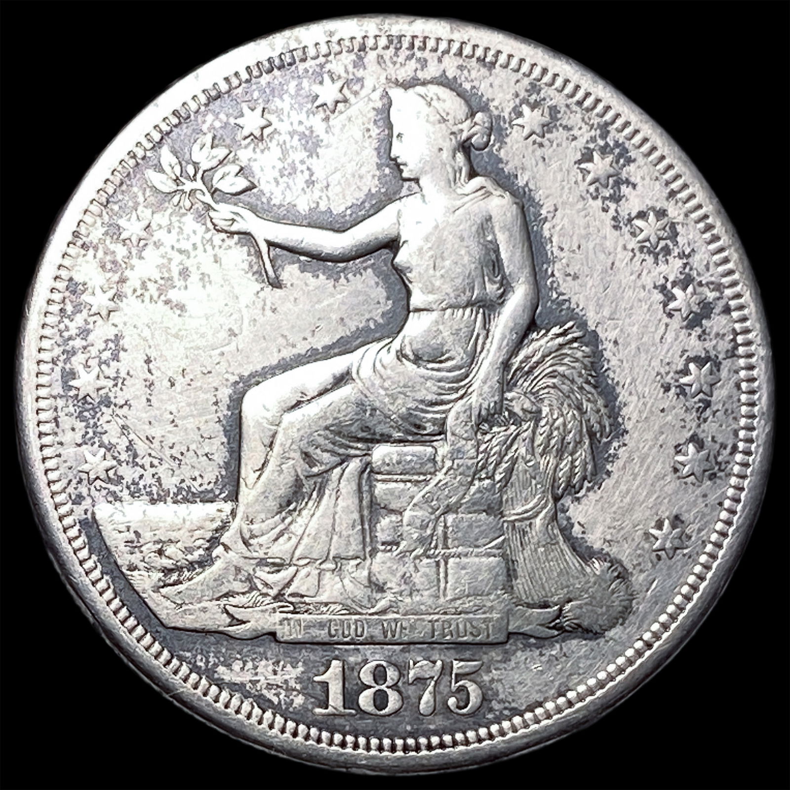 1875 Silver Trade Dollar HIGH GRADE: 1875 Silver Trade Dollar HIGH GRADE