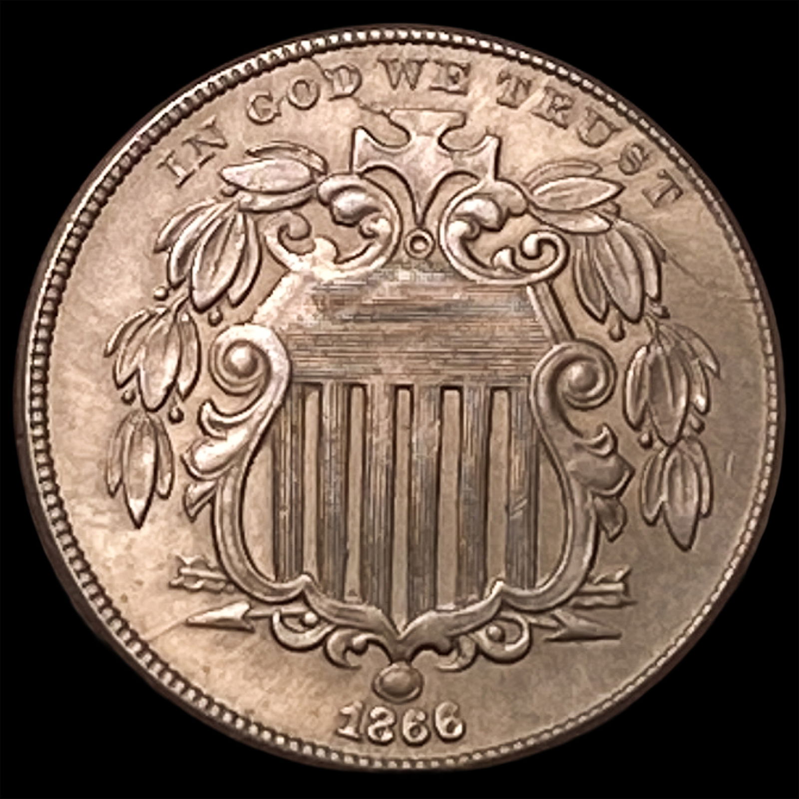 1866 Shield Nickel UNCIRCULATED (1 of 2)