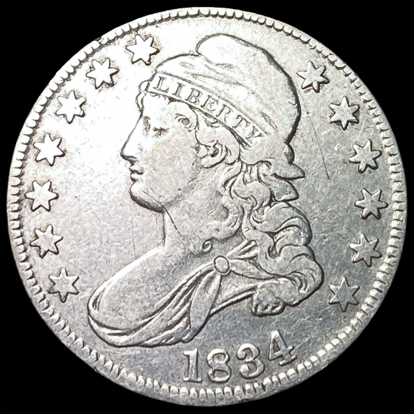 1834 Capped Bust Half Dollar LIGHTLY CIRCULATED (1 of 2)