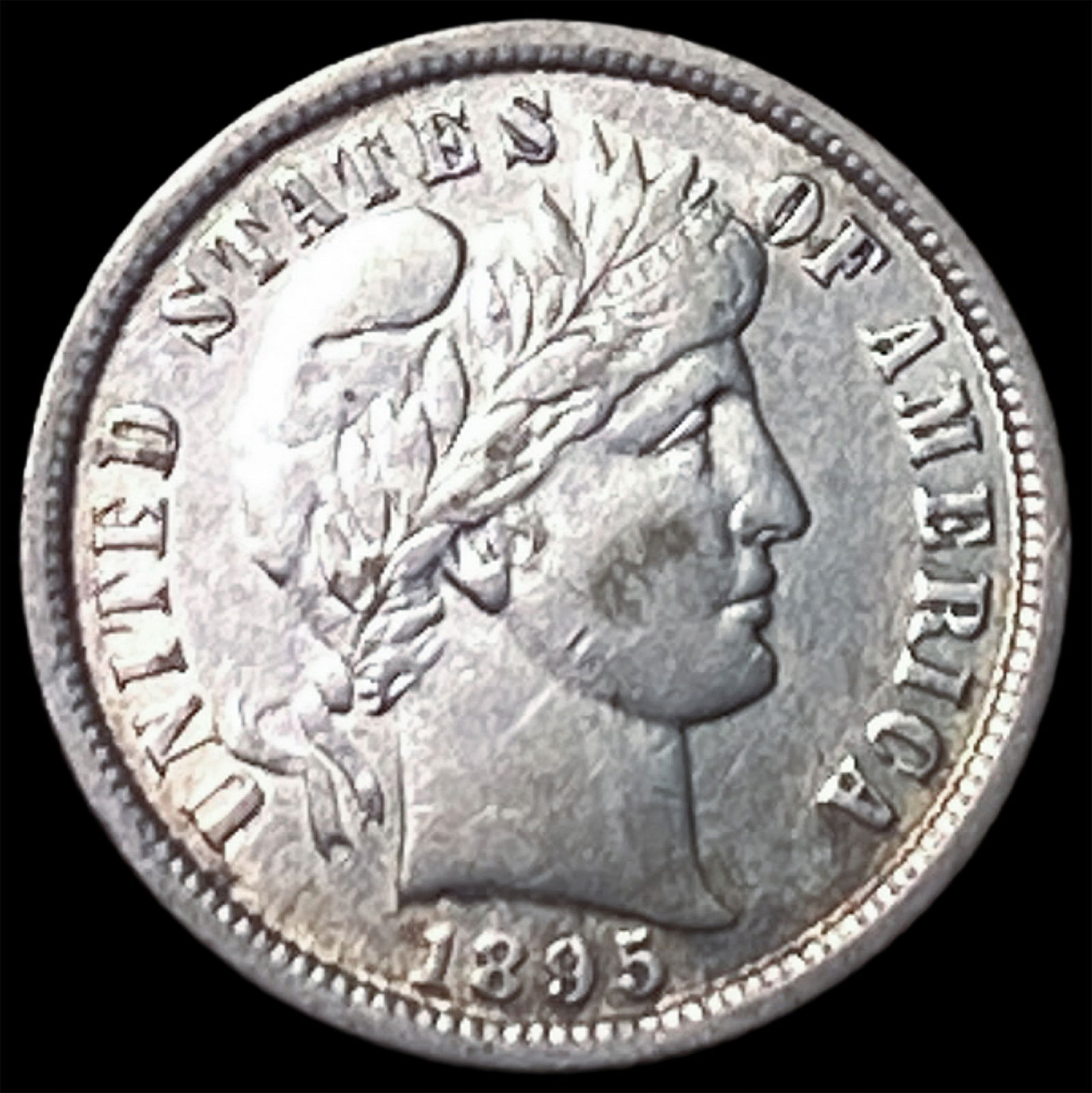 1895 Silver Barber Dime CLOSELY UNCIRCULATED: 1895 Silver Barber Dime CLOSELY UNCIRCULATED