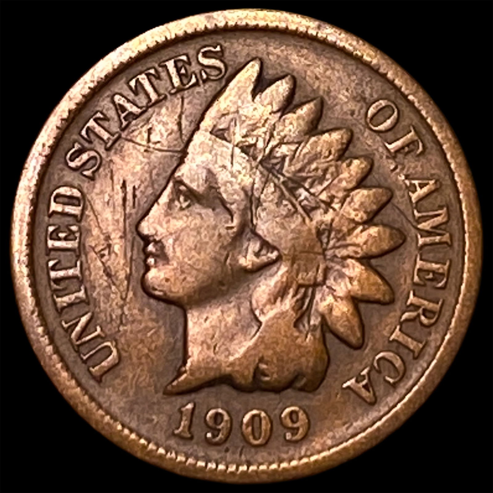 1909-S Indian Head Cent NICELY CIRCULATED (1 of 2)
