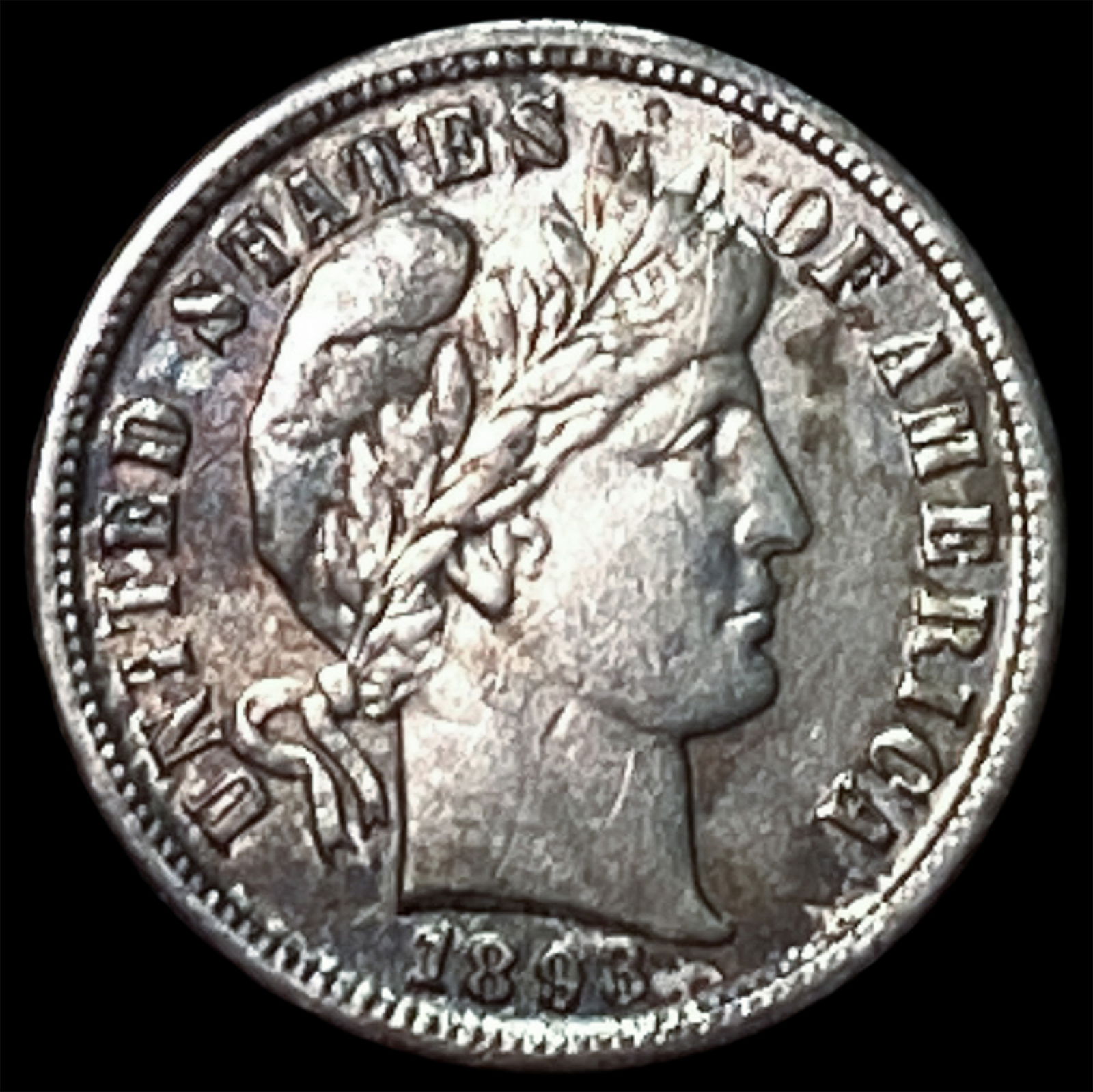 1895-S Silver Barber Dime NEARLY UNCIRCULATED: 1895-S Silver Barber Dime NEARLY UNCIRCULATED