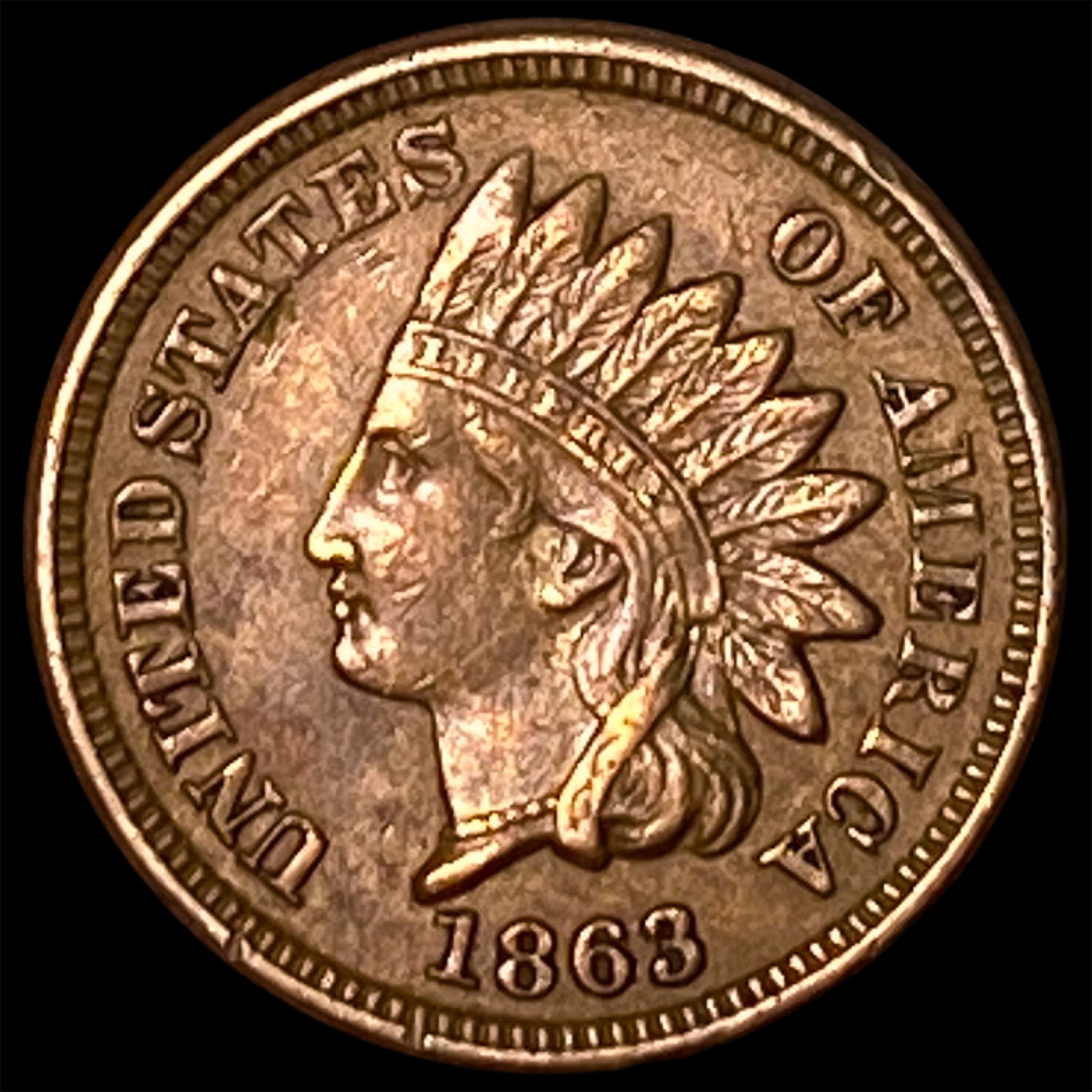 1863 Indian Head Cent CLOSELY UNCIRCULATED (1 of 2)