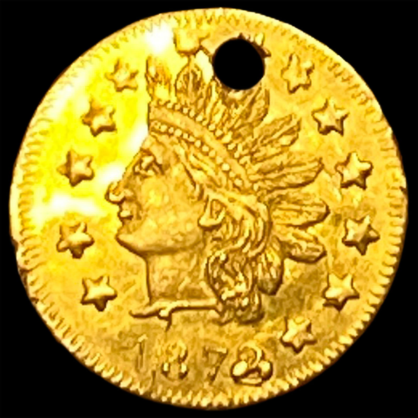 1872 California Gold 1/2 Dollar Token HIGH GRADE: 1872 California Gold 1/2 Dollar Token HIGH GRADE