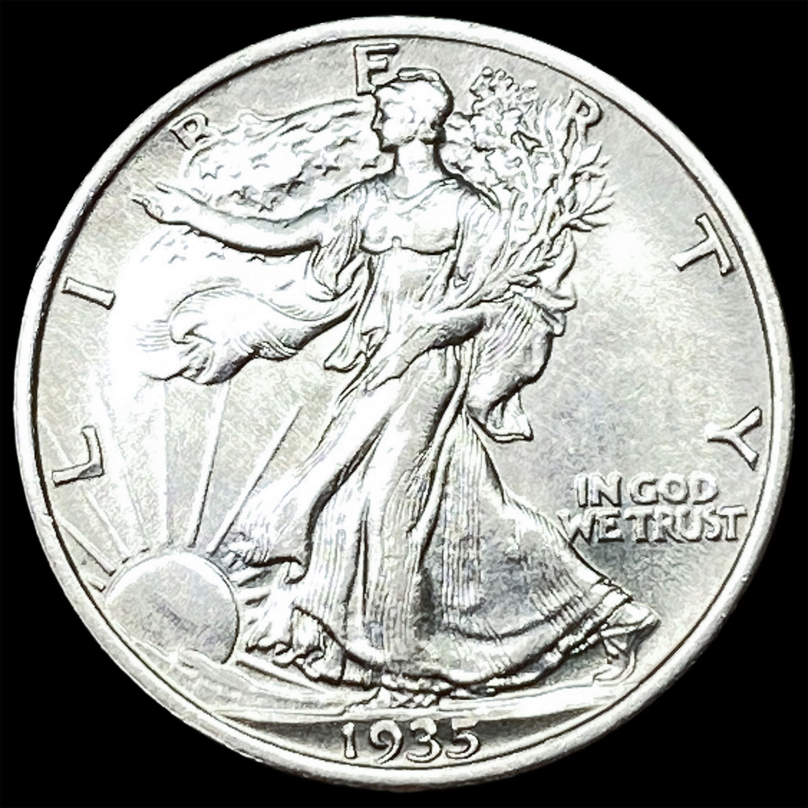 1935 Silver Half Dollar (Walking Liberty) UNCIRCULATED: 1935 Silver Half Dollar (Walking Liberty) UNCIRCULATED