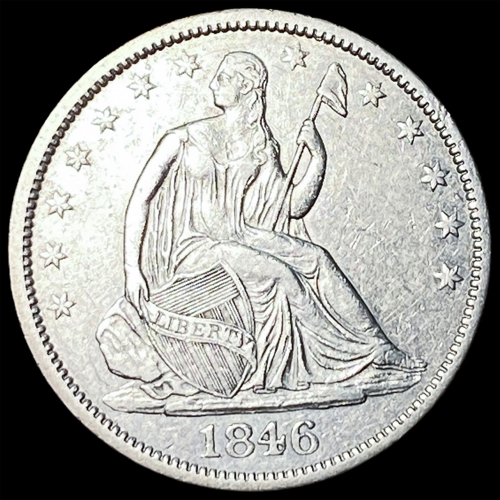 1846-O Silver Half Dollar CLOSELY UNCIRCULATED: 1846-O Silver Half Dollar CLOSELY UNCIRCULATED
