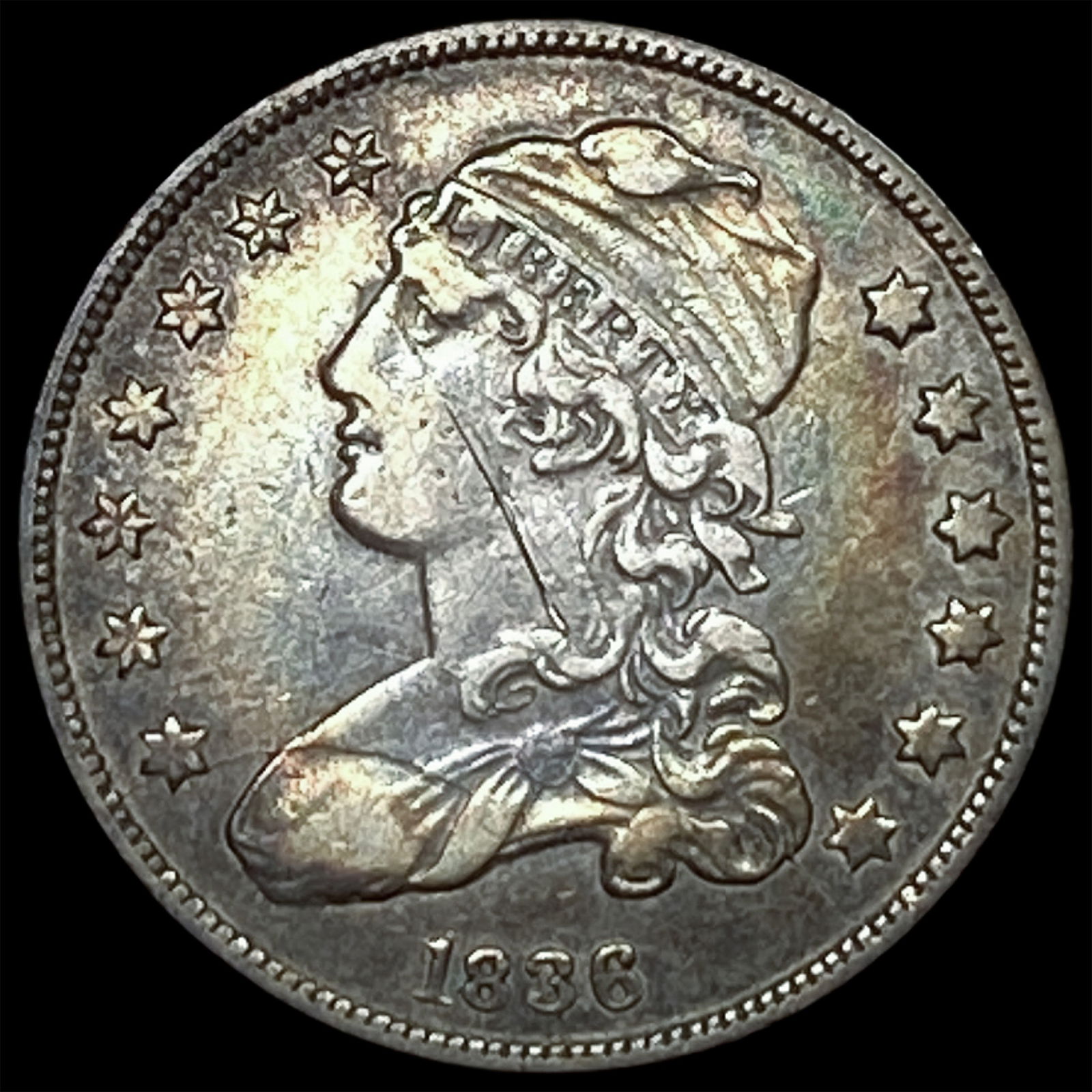 1836 Capped Bust Silver Quarter HIGH GRADE (1 of 2)