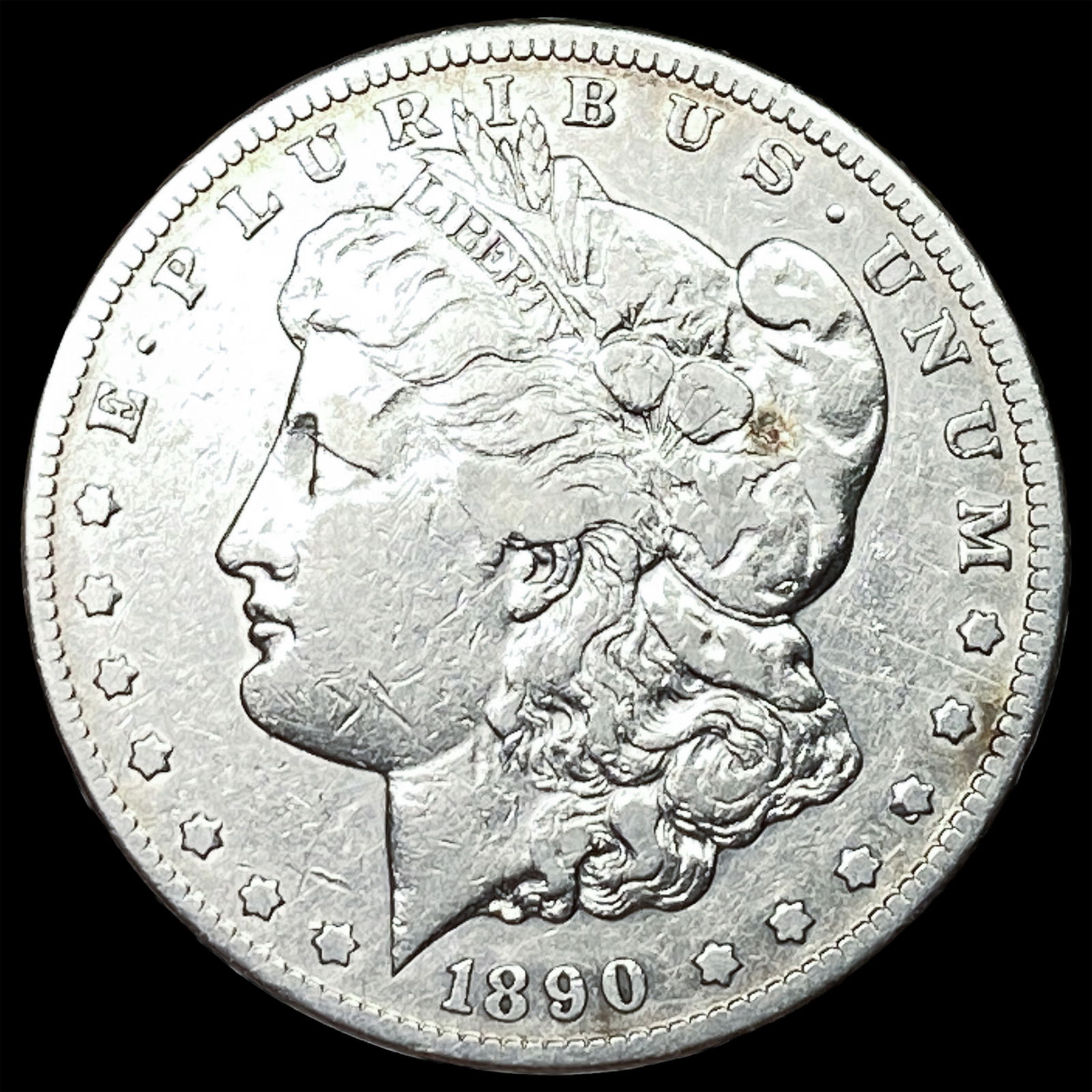 1890-CC Silver Morgan Dollar ABOUT UNCIRCULATED (1 of 2)