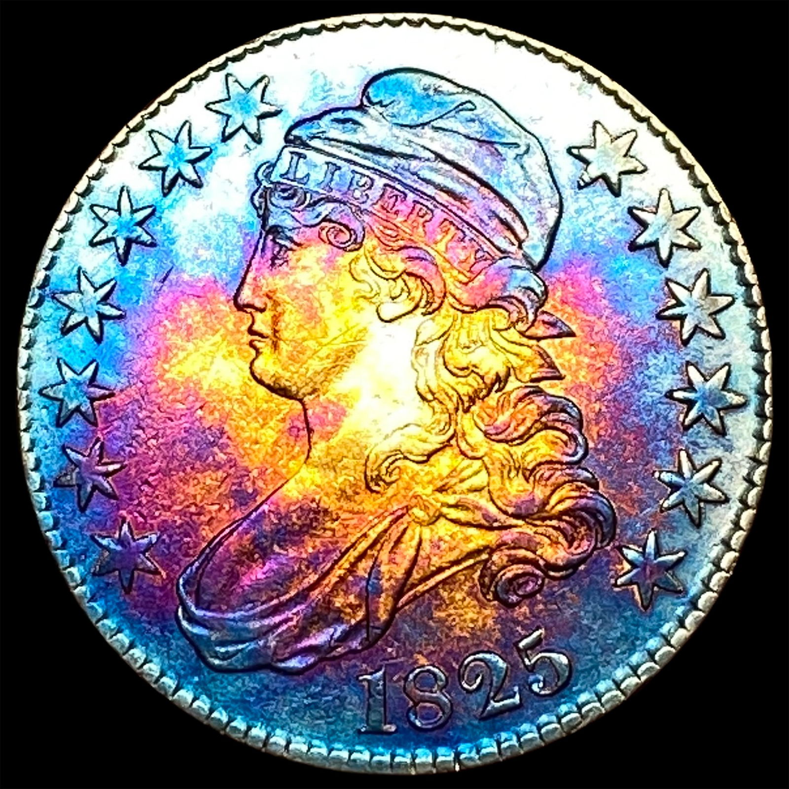 1825 Capped Bust Half Dollar CLOSELY UNCIRCULATED (1 of 2)