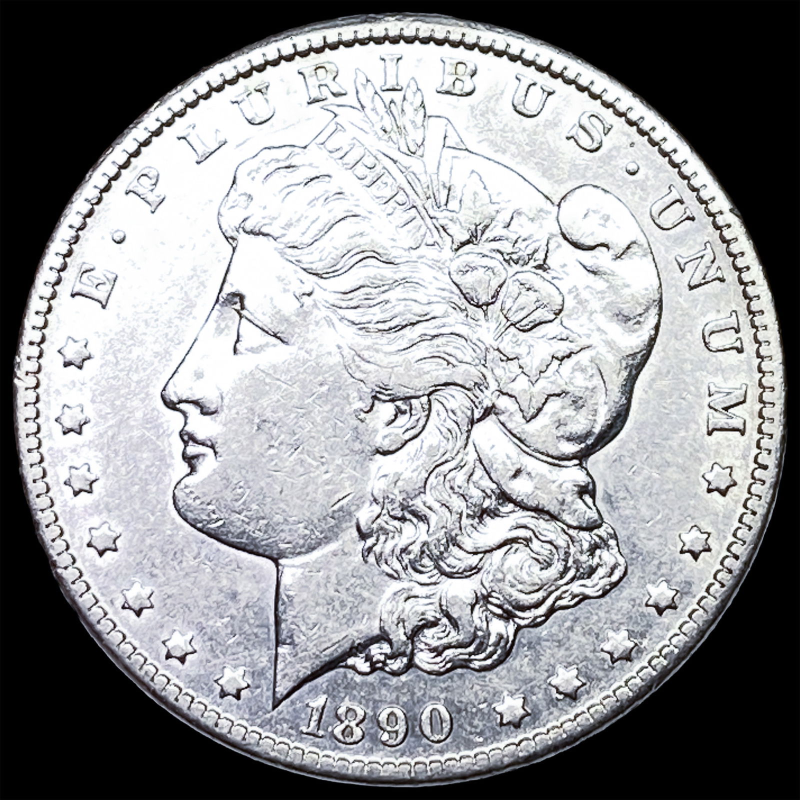 1890-CC Silver Morgan Dollar CLOSELY UNCIRCULATED: 1890-CC Silver Morgan Dollar CLOSELY UNCIRCULATED