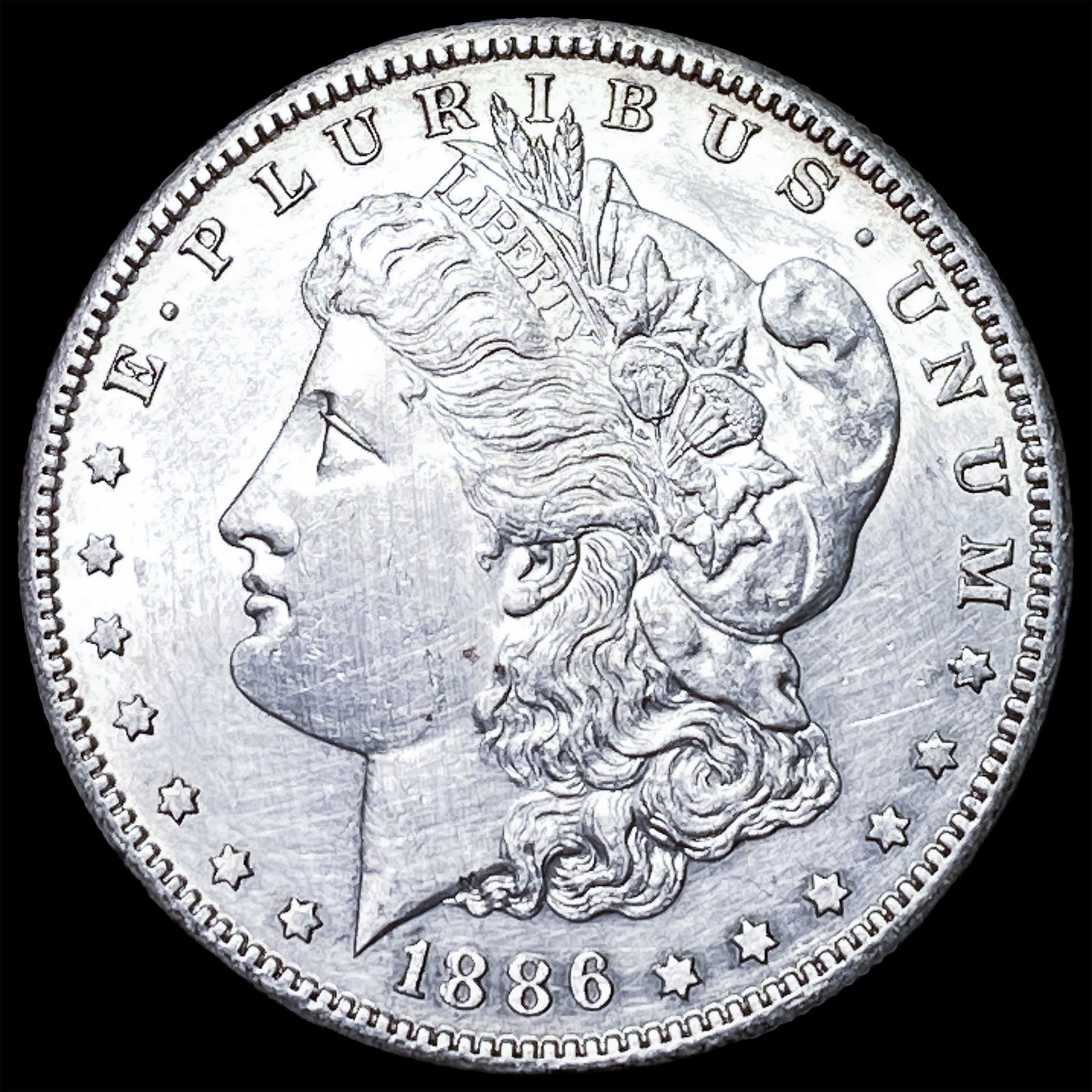 1886-S Silver Morgan Dollar CLOSELY UNCIRCULATED: 1886-S Silver Morgan Dollar CLOSELY UNCIRCULATED
