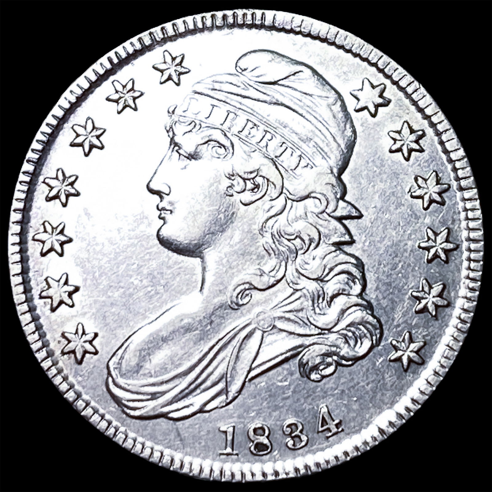 1834 Capped Bust Half Dollar CLOSELY UNCIRCULATED (1 of 2)