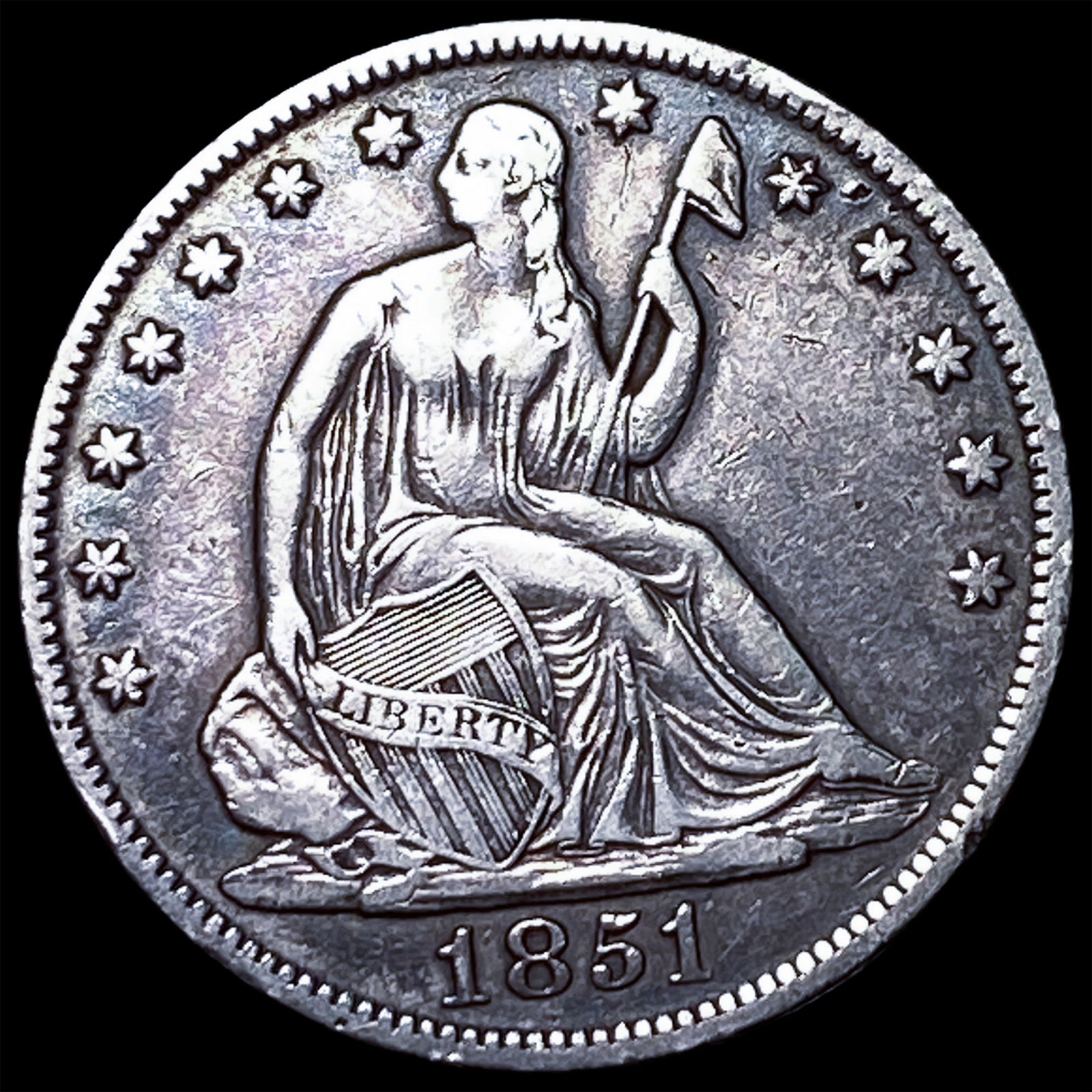 1851-O Silver Half Dollar LIGHTLY CIRCULATED: 1851-O Silver Half Dollar LIGHTLY CIRCULATED