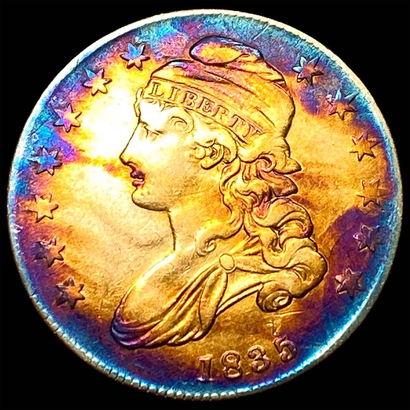 1835 Capped Bust Half Dollar NEARLY UNCIRCULATED: 1835 Capped Bust Half Dollar NEARLY UNCIRCULATED