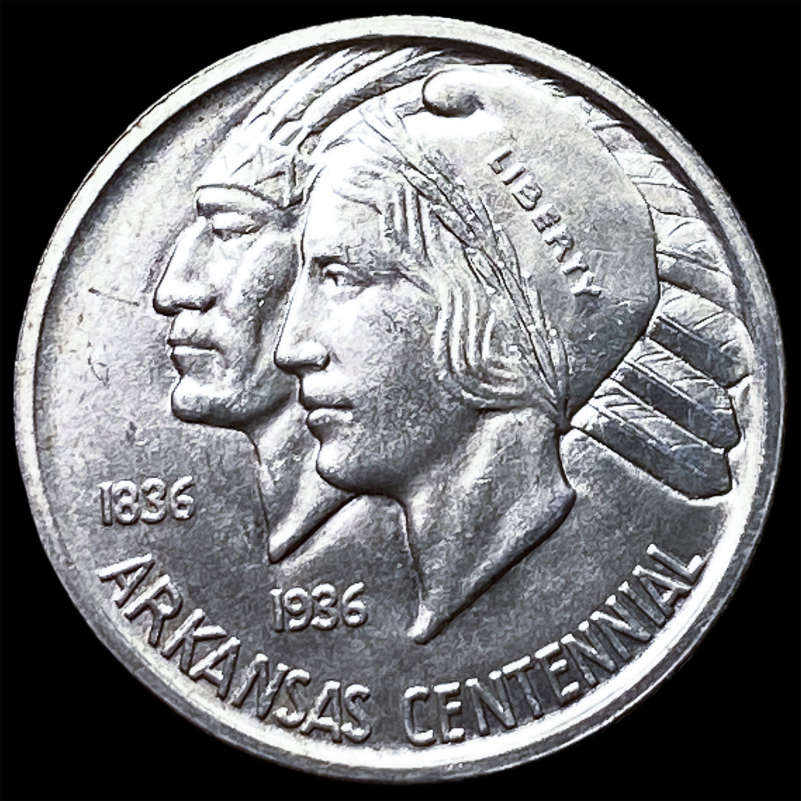 1936-S Arkansas Centennial Silver Half Dollar UNCIRCULATED: 1936-S Arkansas Centennial Silver Half Dollar UNCIRCULATED
