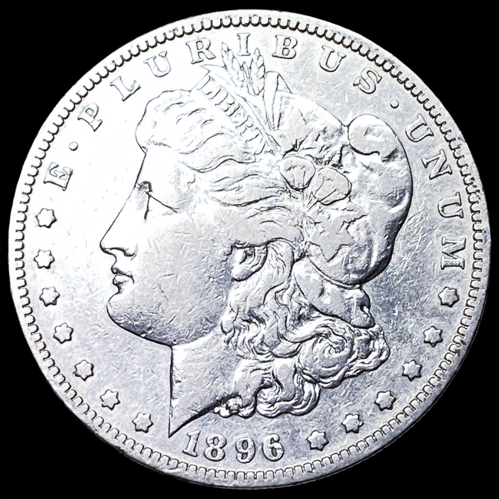 1896-S Silver Morgan Dollar ABOUT UNCIRCULATED: 1896-S Silver Morgan Dollar ABOUT UNCIRCULATED