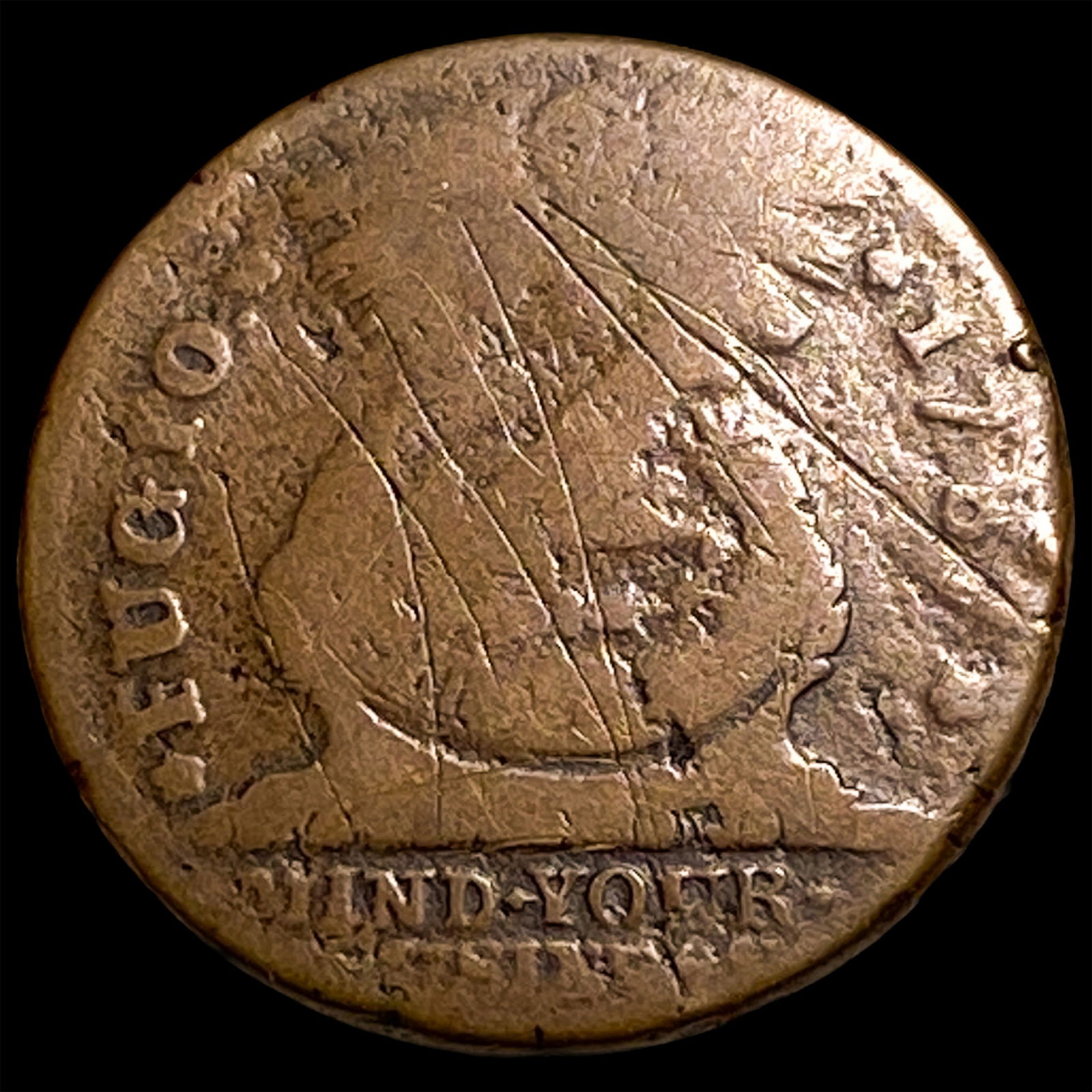 1787 Fugio Cent "States United" variety Copper. HIGH GRADE (1 of 2)