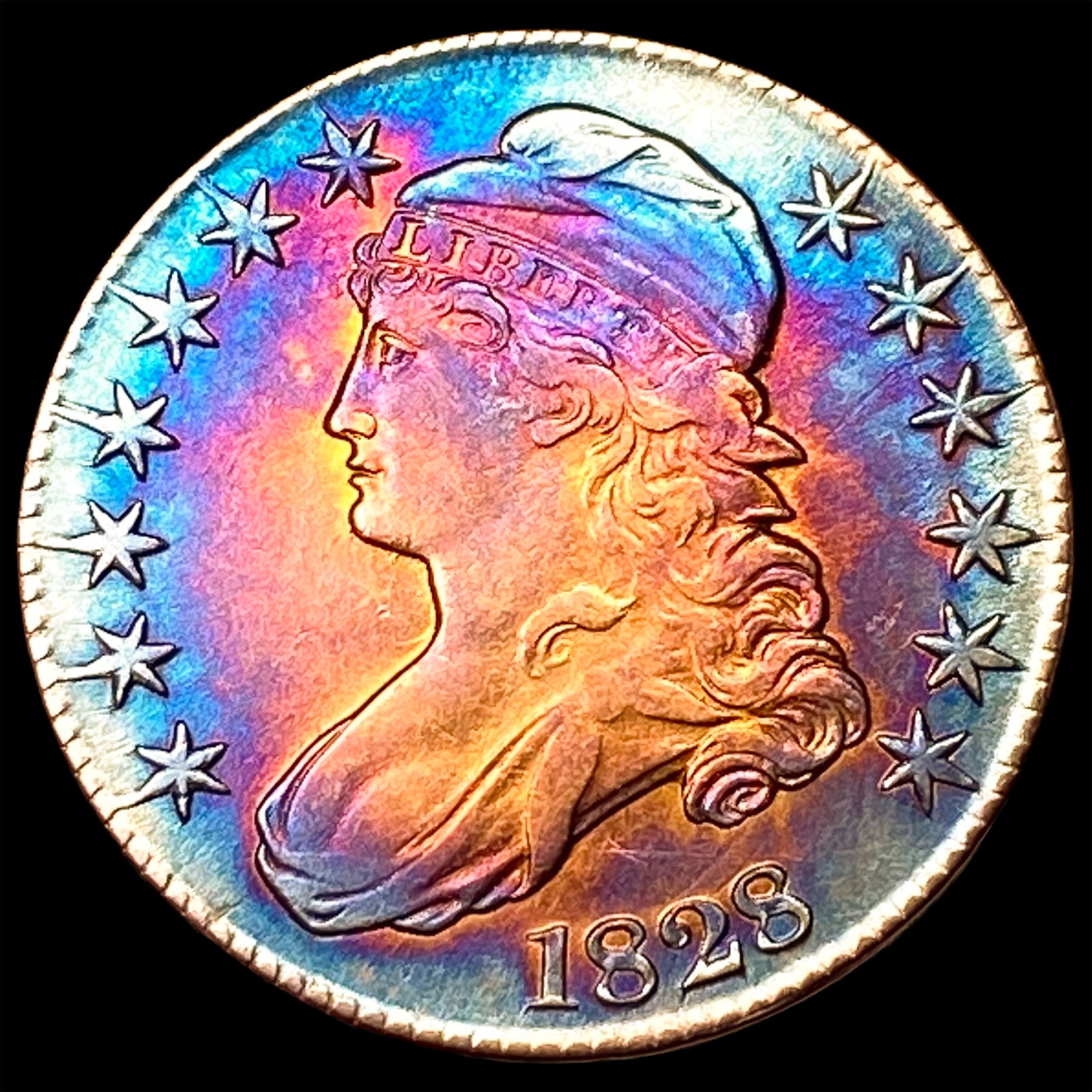 1828 Capped Bust Half Dollar LIGHTLY CIRCULATED: 1828 Capped Bust Half Dollar LIGHTLY CIRCULATED