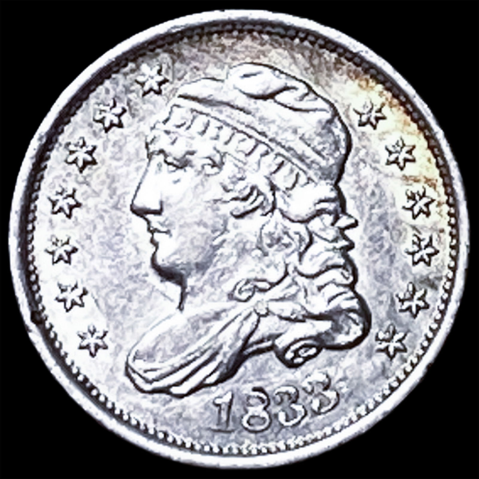 1833 Capped Bust Half Dime CLOSELY UNCIRCULATED (1 of 2)