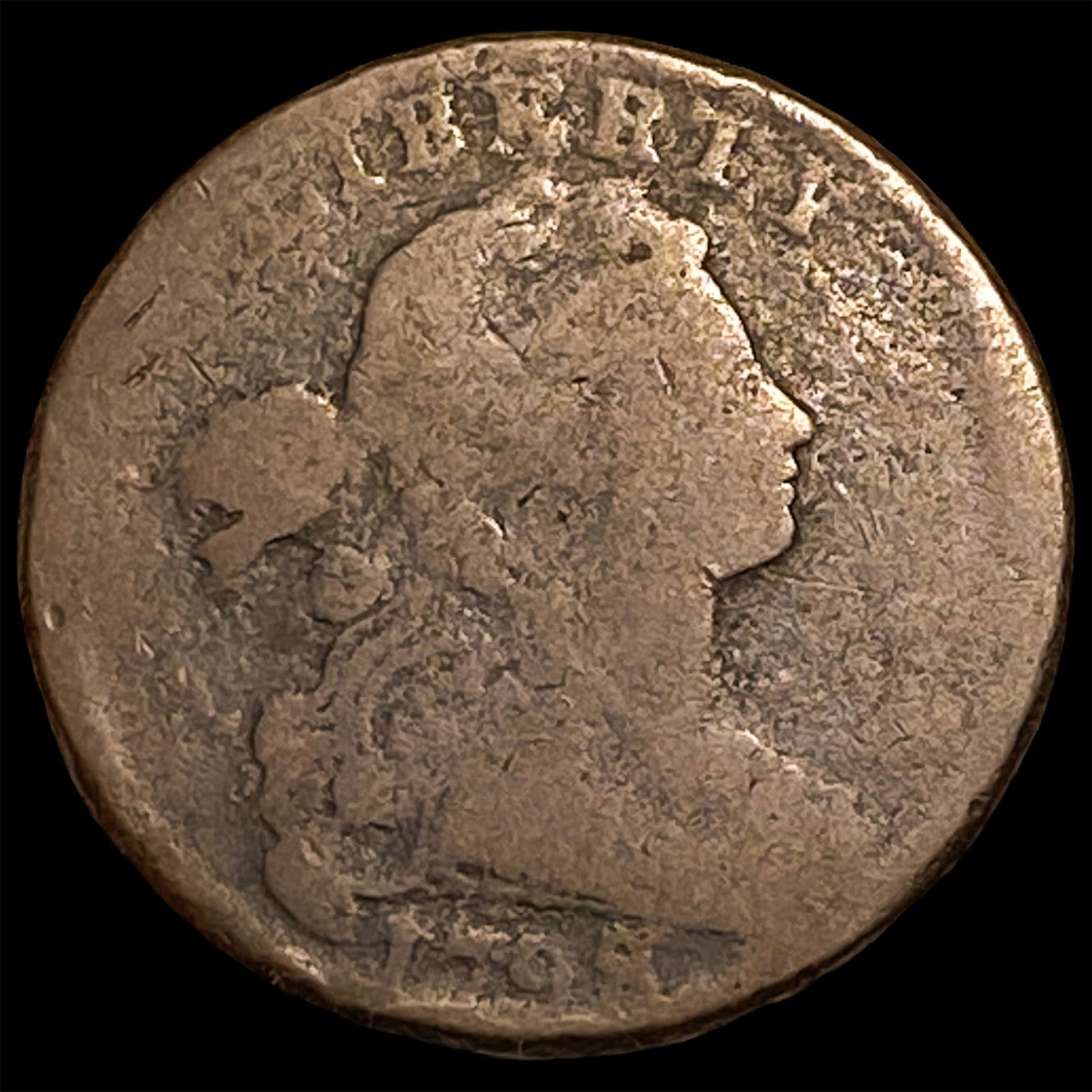 1798 Draped Bust Large Cent NICELY CIRCULATED (1 of 2)
