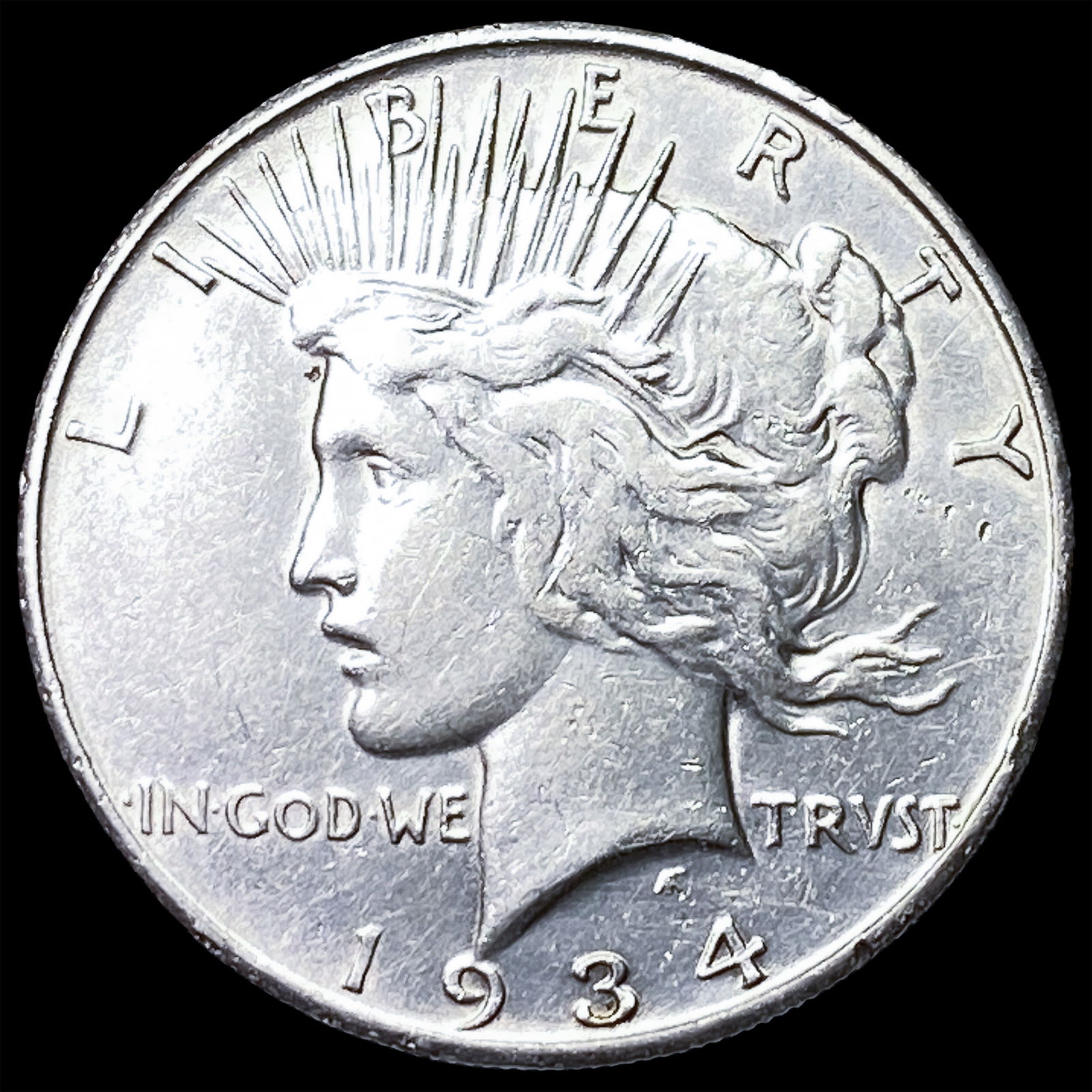1934-S Silver Peace Dollar LIGHTLY CIRCULATED: 1934-S Silver Peace Dollar LIGHTLY CIRCULATED