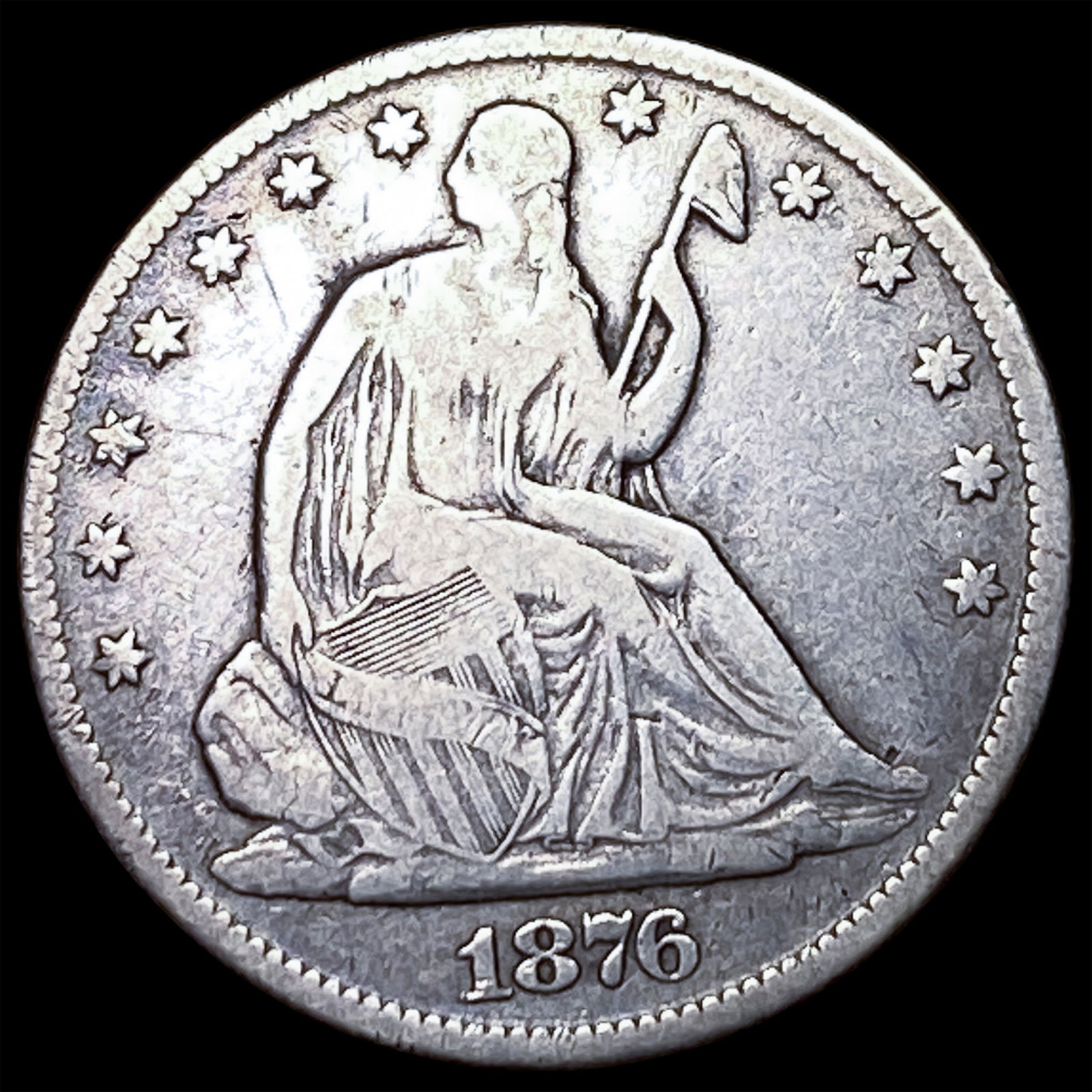 1876-CC Silver Half Dollar LIGHTLY CIRCULATED (1 of 2)