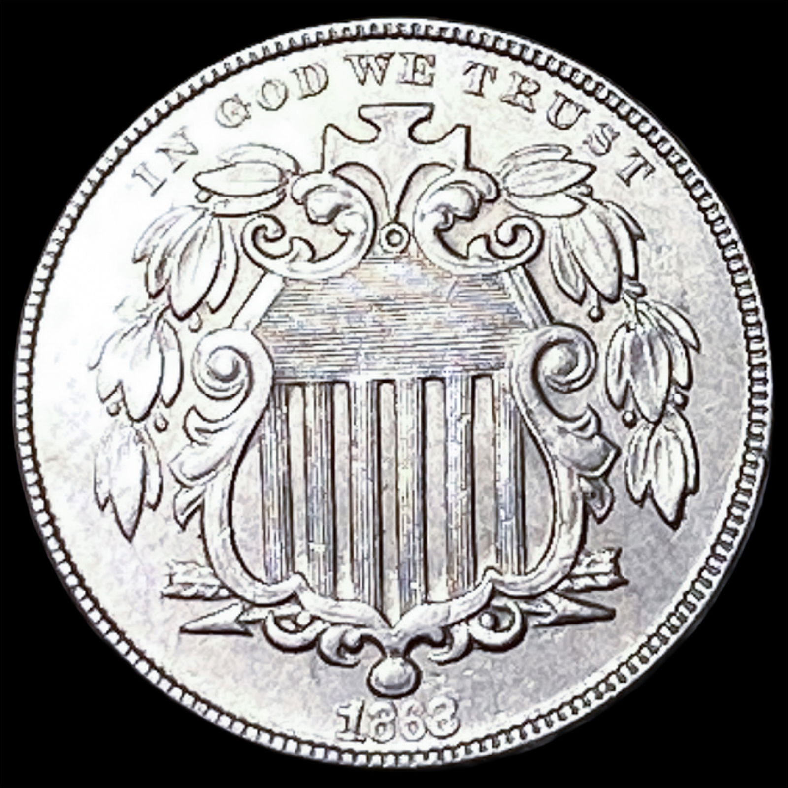 1868 Shield Nickel CLOSELY UNCIRCULATED (1 of 2)