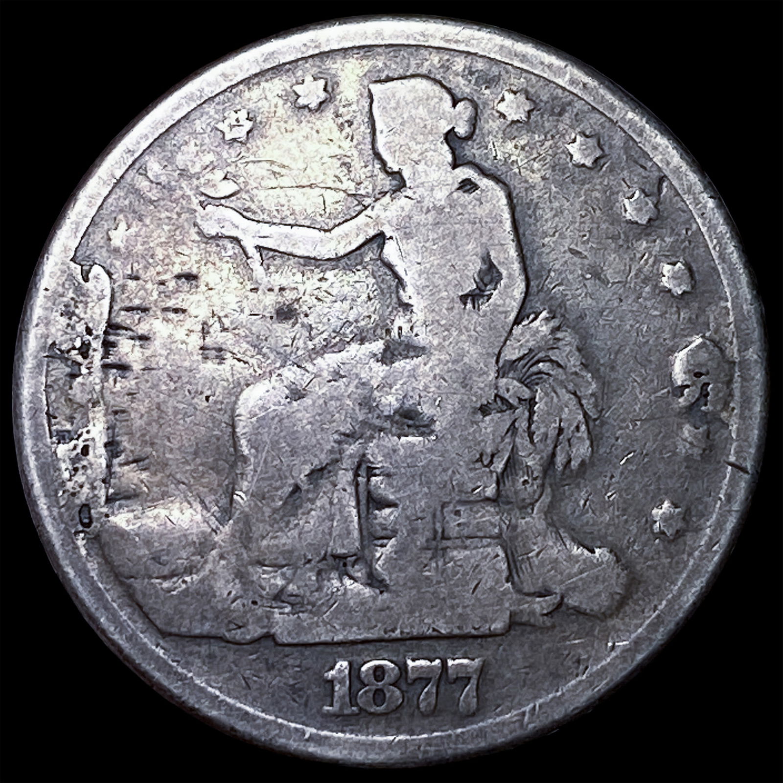 1877-S Silver Trade Dollar NICELY CIRCULATED: 1877-S Silver Trade Dollar NICELY CIRCULATED