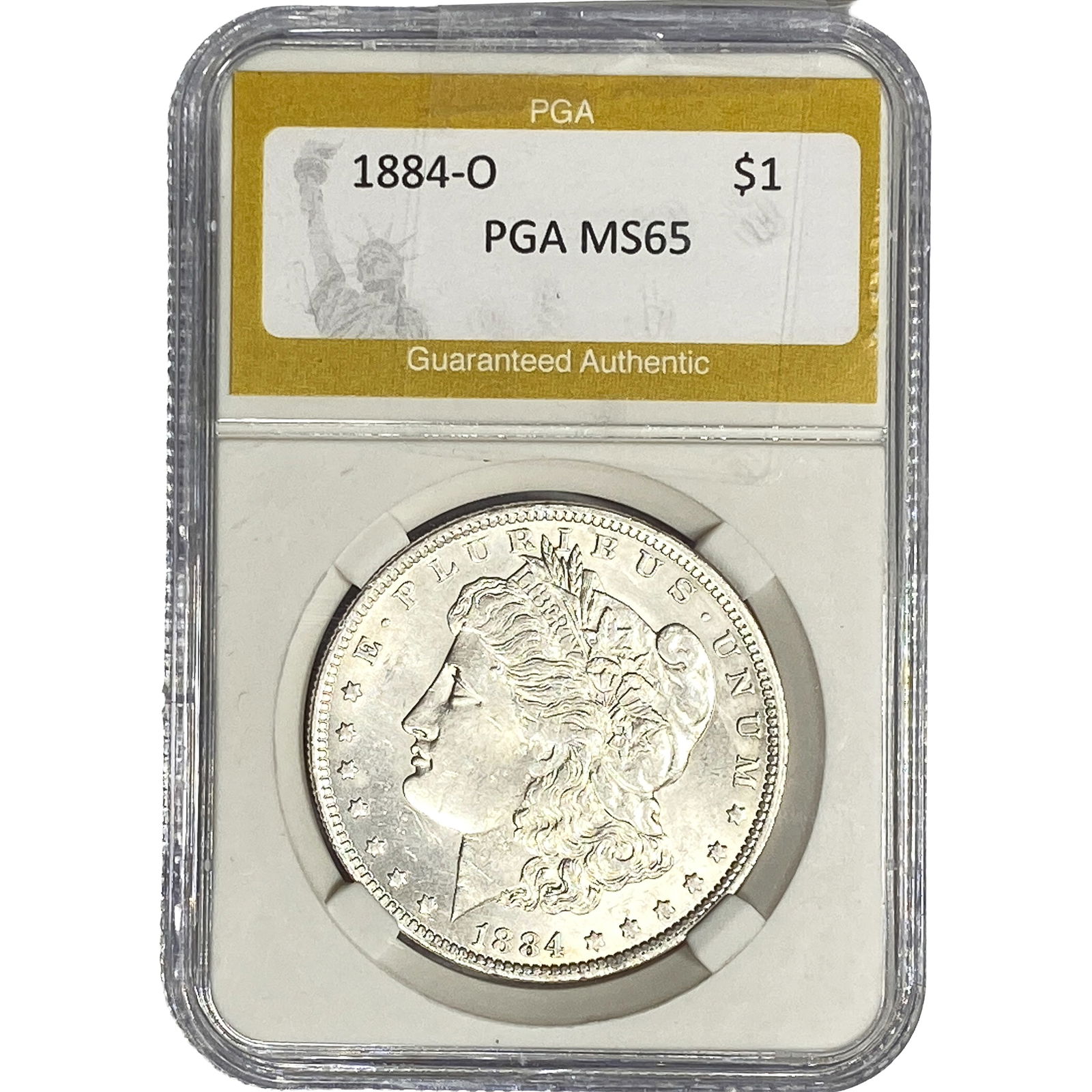 1884-O Morgan Silver Dollar PGA MS65: 1884-O Morgan Silver Dollar PGA MS65