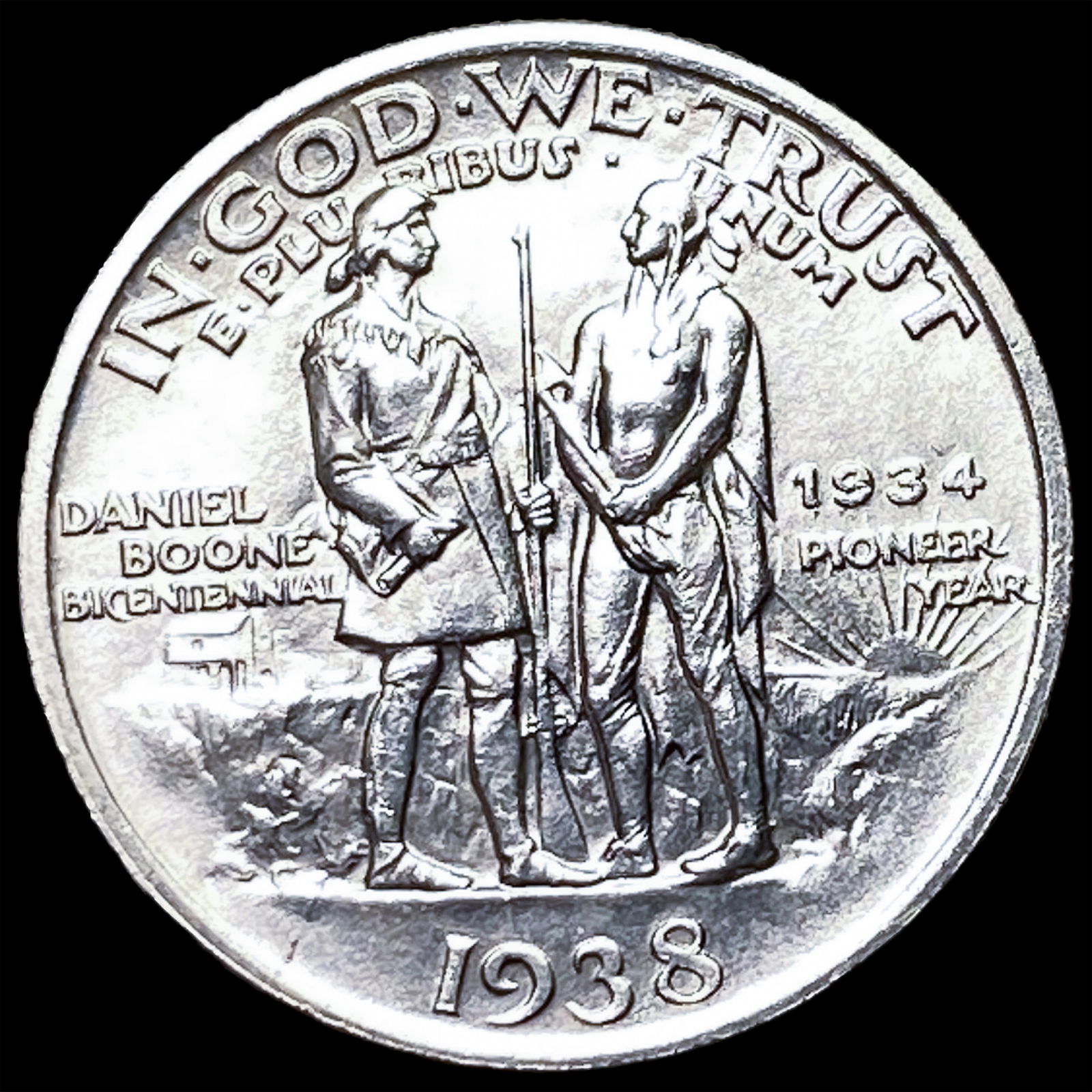 1938 Silver Daniel Boone Half Dollar UNCIRCULATED: 1938 Silver Daniel Boone Half Dollar UNCIRCULATED