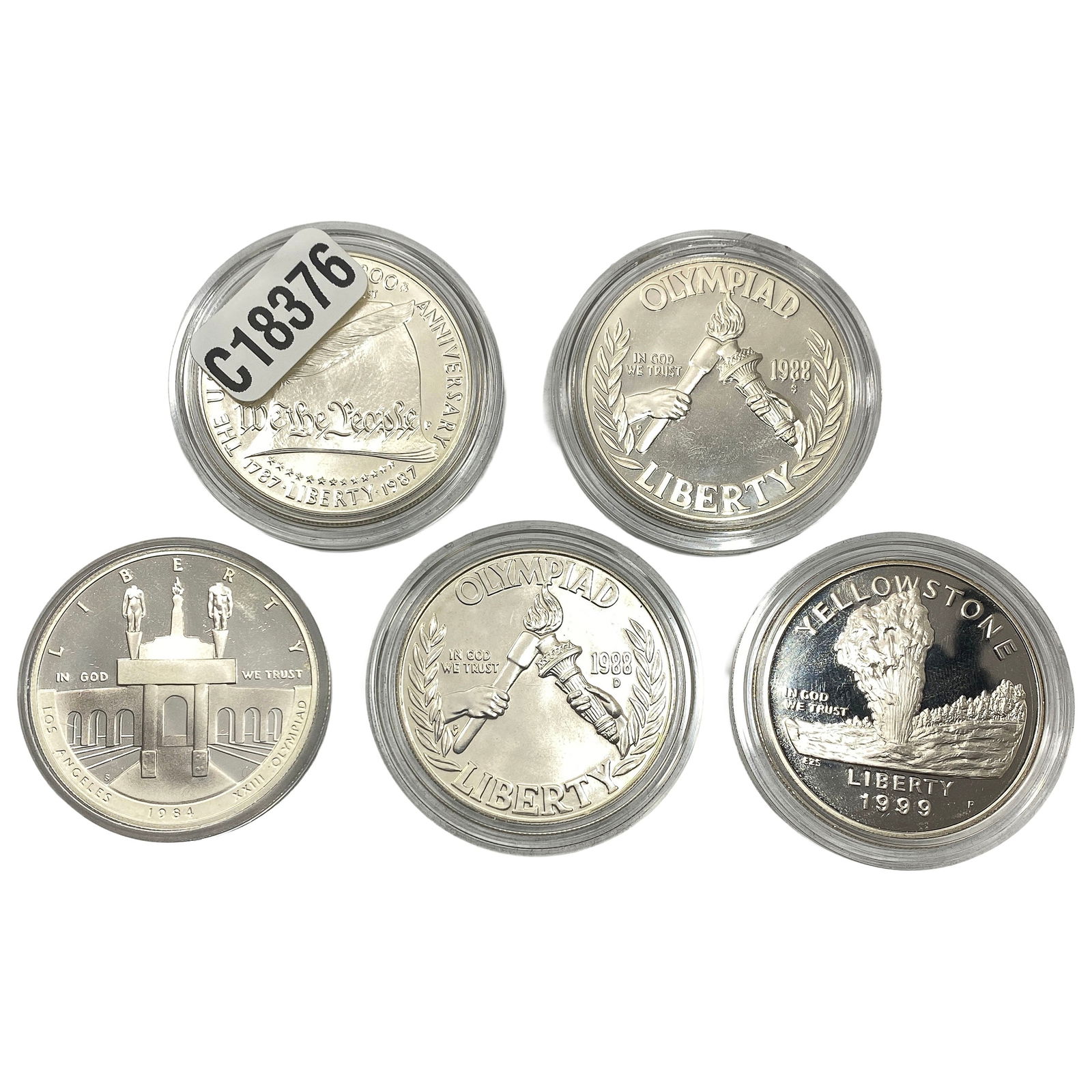 [5 Coins] 1984-1999 Silver $1 Coins (1 of 2)