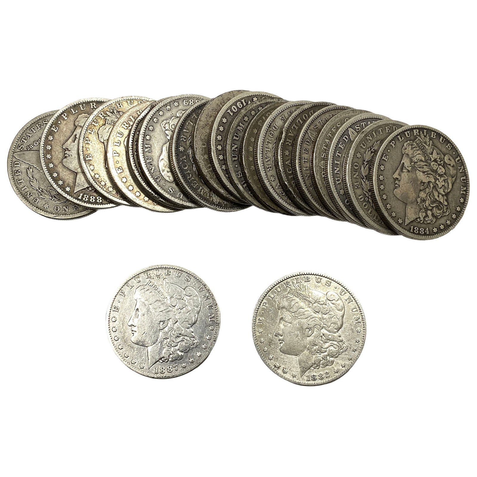 Pre 1921 Roll of Silver Morgan $1's (1 of 2)