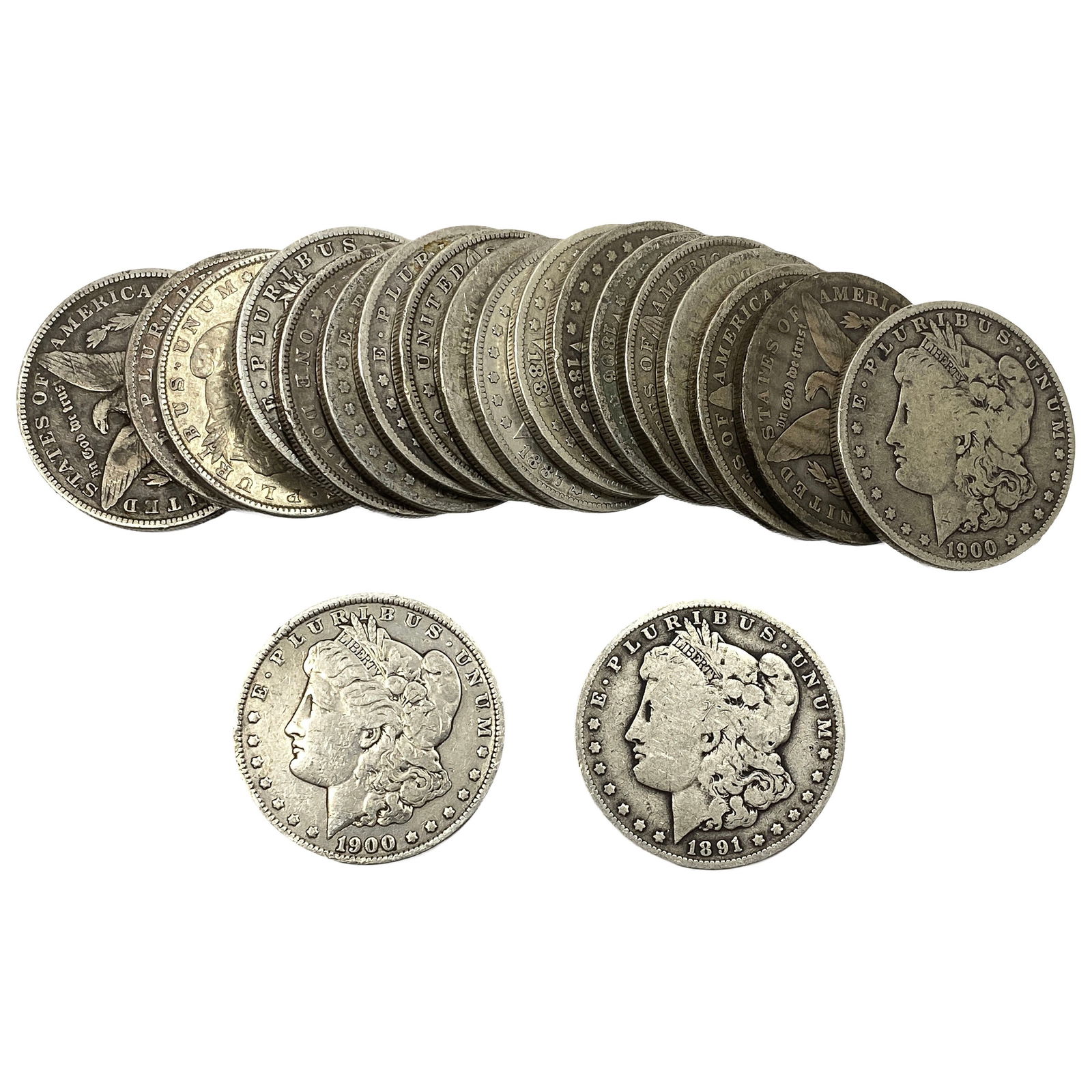 Pre 1921 Roll of Silver Morgan $1's (1 of 2)