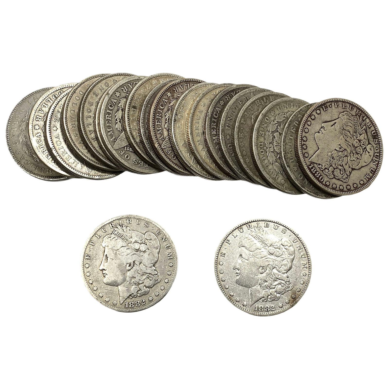 Pre 1921 Roll of Silver Morgan $1's (1 of 2)