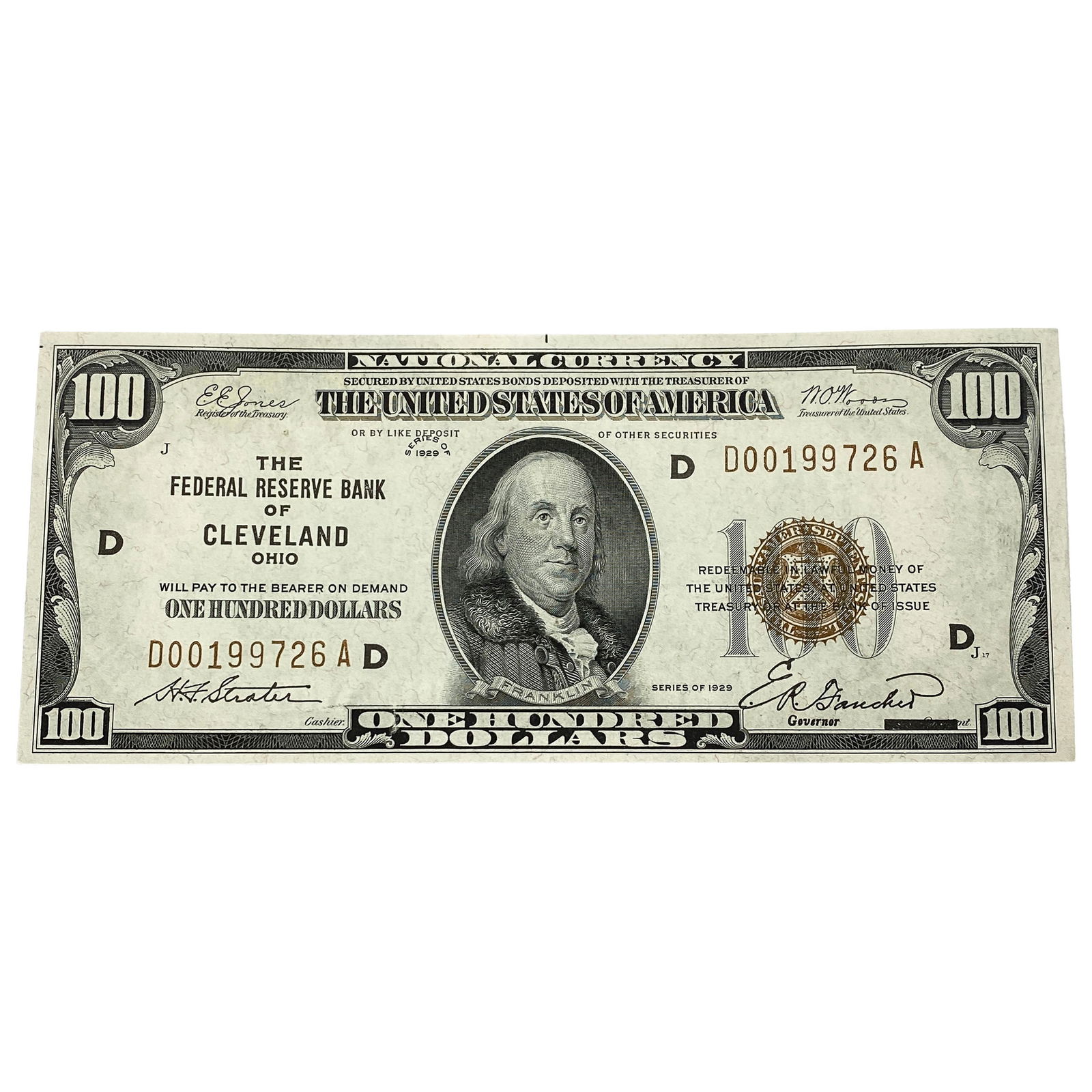 1929 Federal Reserve Bank Note from Cleveland, OH (1 of 2)
