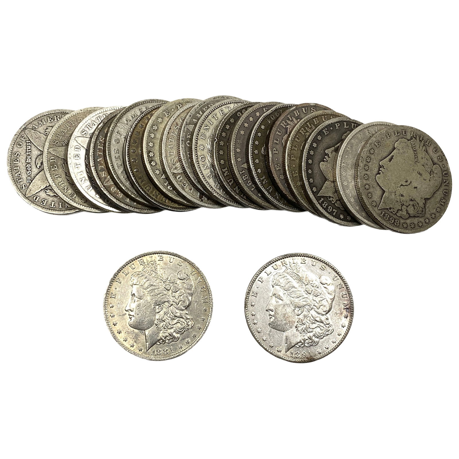 Pre 1921 Roll of Silver Morgan $1's (1 of 2)