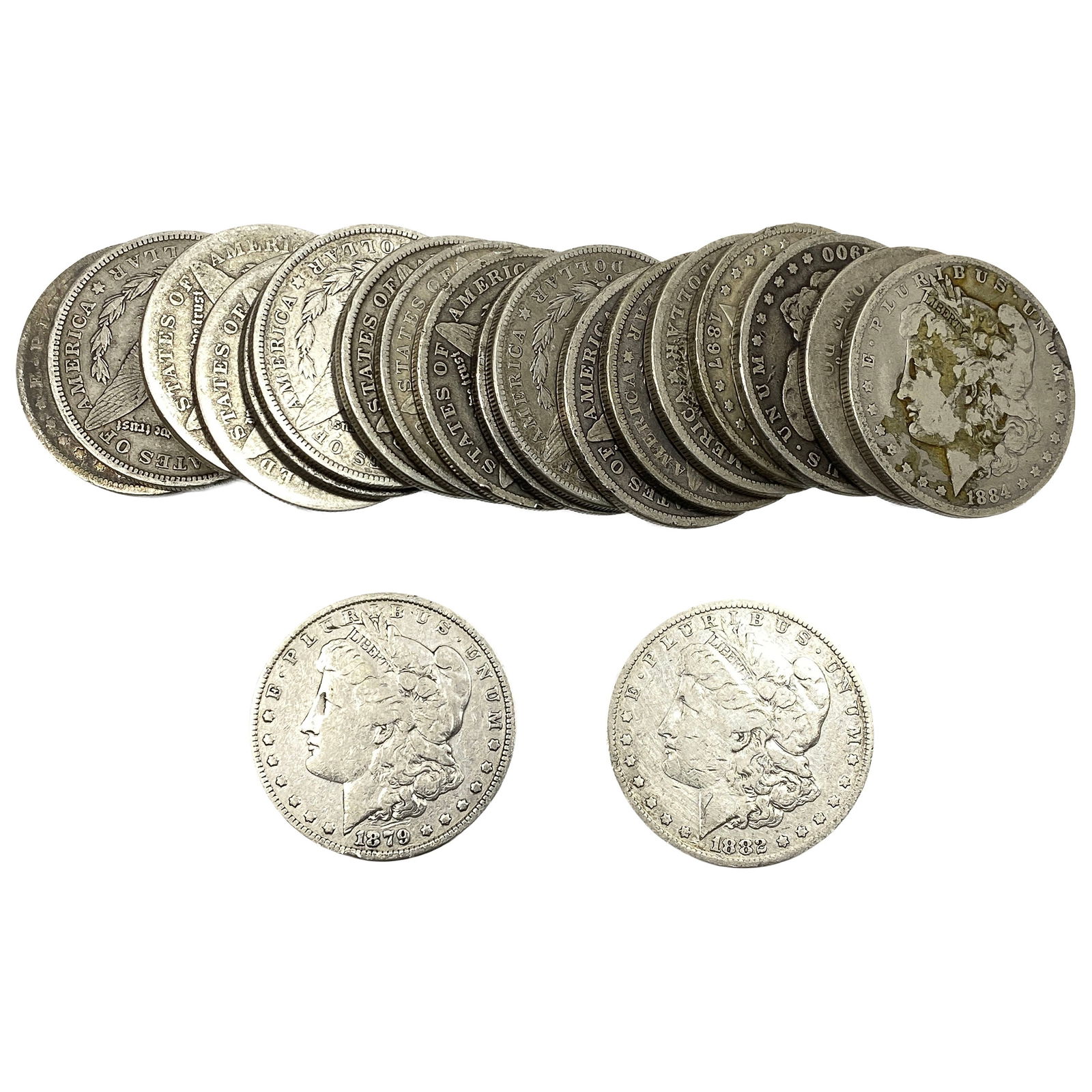 Pre 1921 Roll of Silver Morgan $1's (1 of 2)